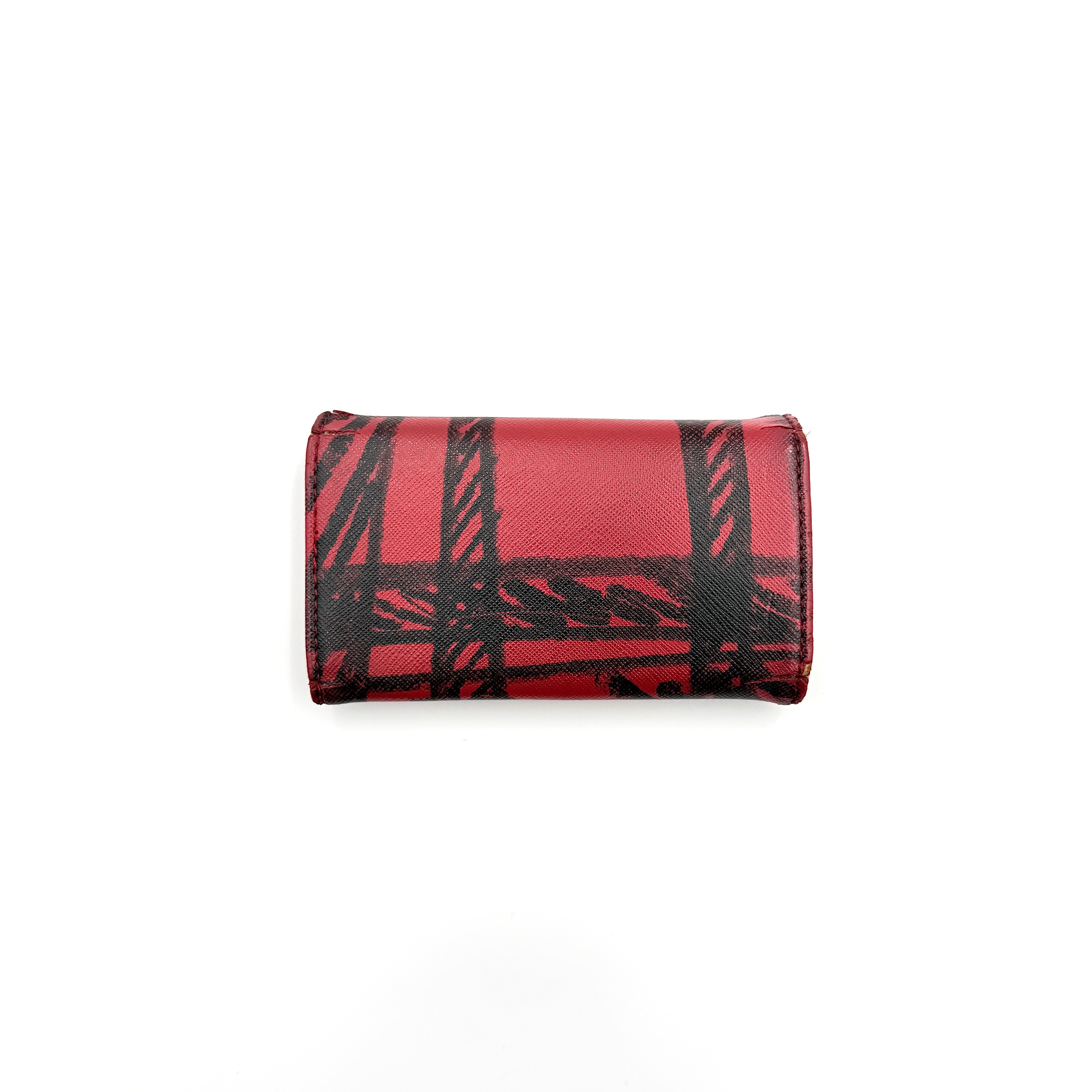 Vivienne Westwood Anglomania Abstract Tartan Key Case Red/Black