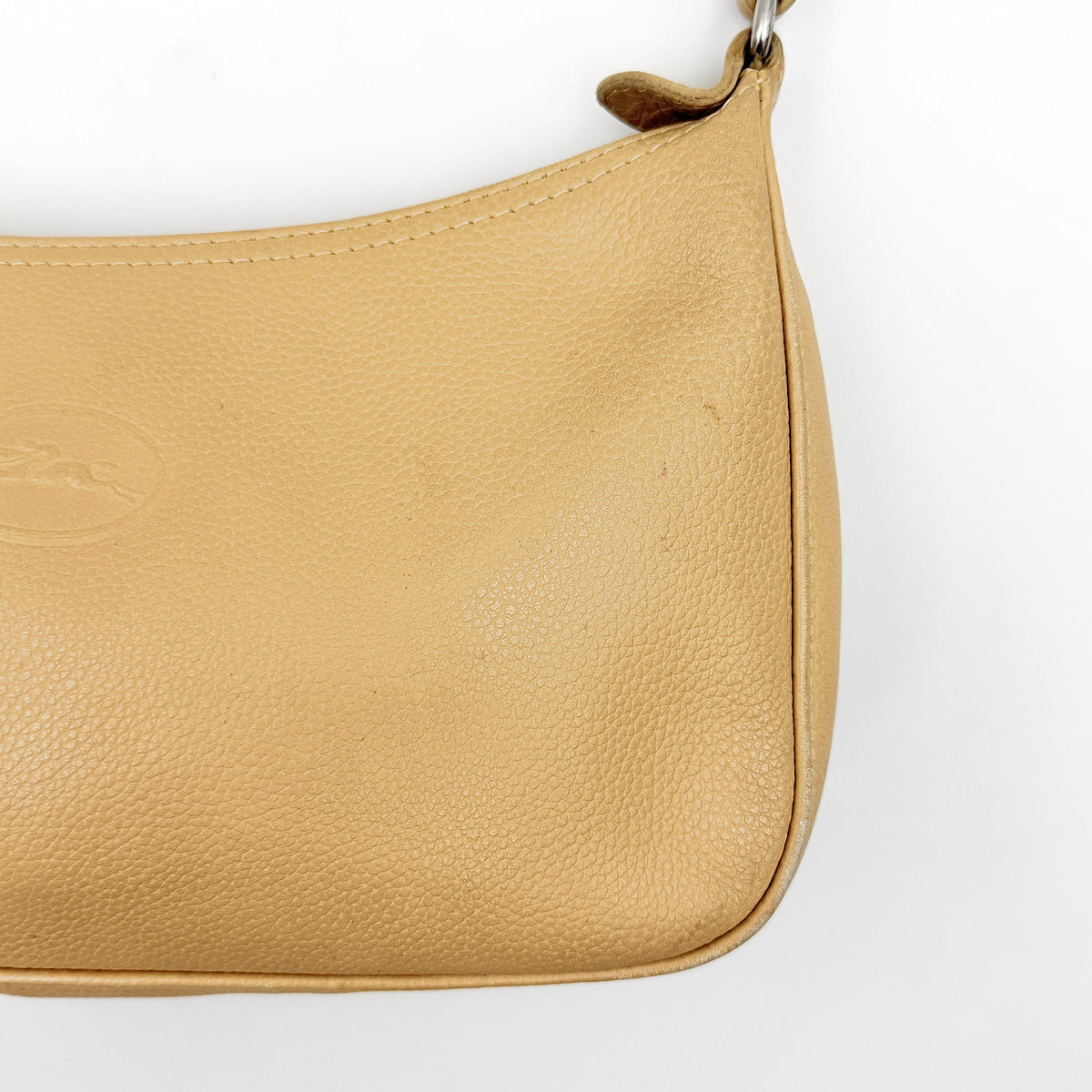 Longchamp 2Way Leather Shoulder Bag Beige