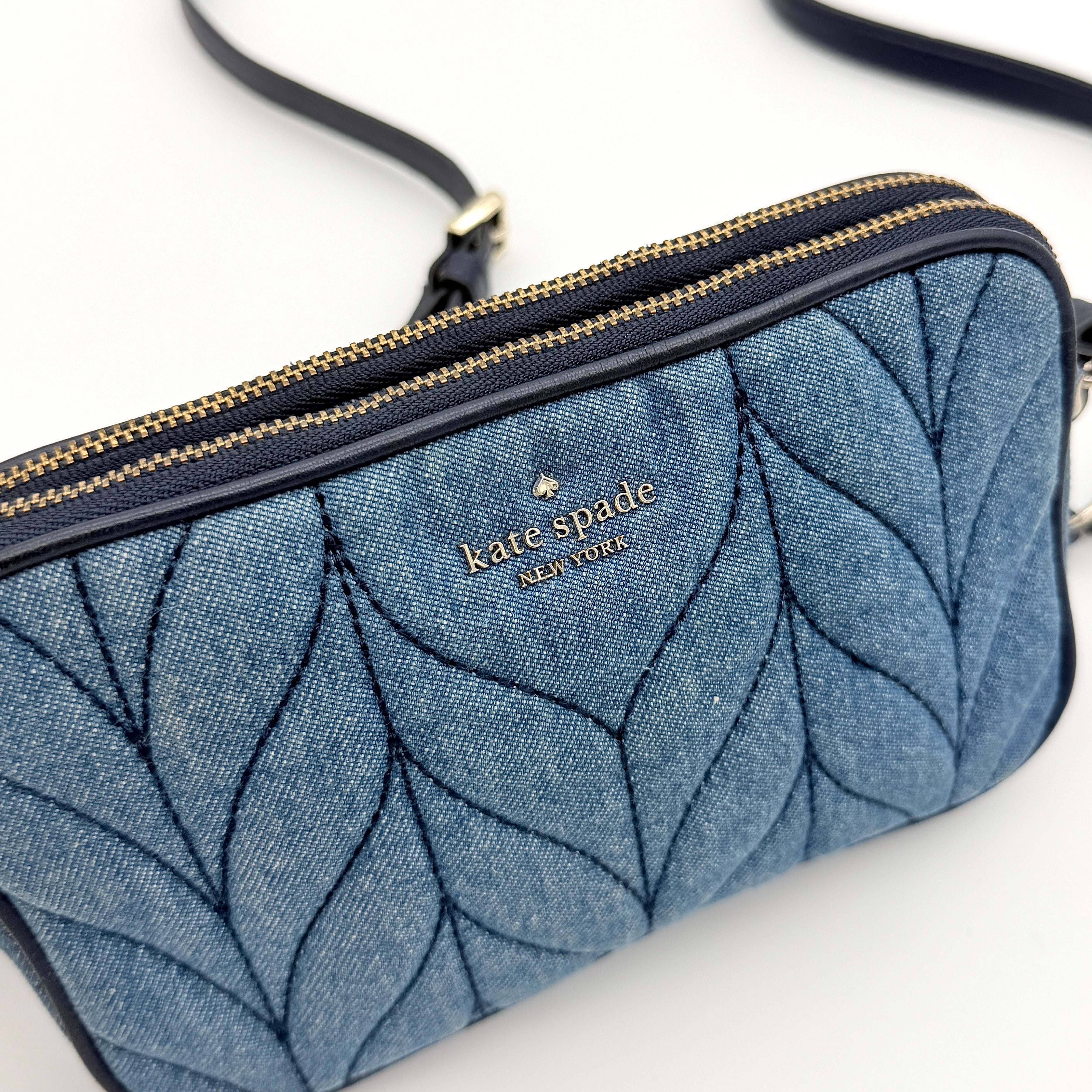 Kate Spade New York Briar Lane Quilted Denim Kendall Crossbody Bag
