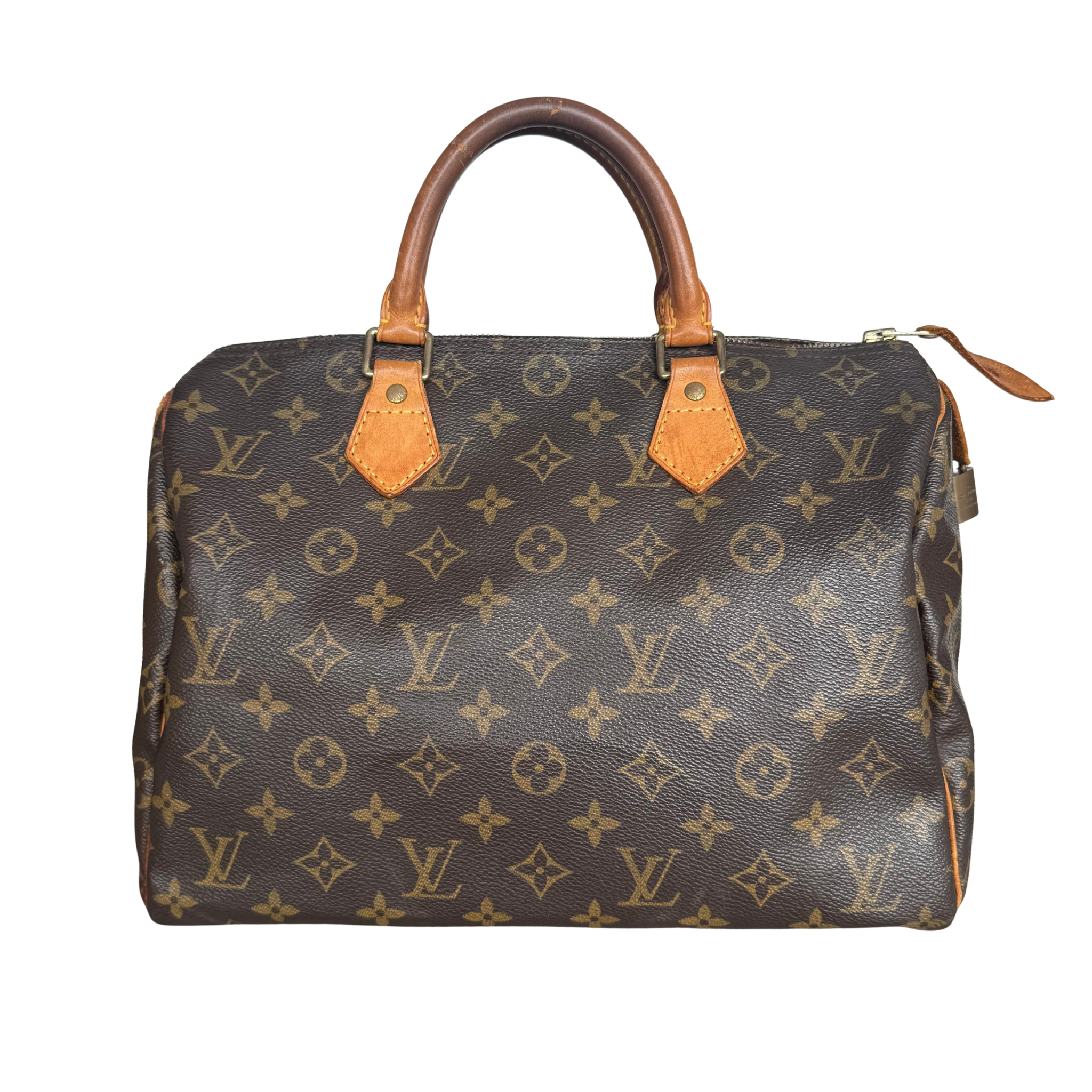 Louis Vuitton Monogram Speedy 30 Handbag Brown