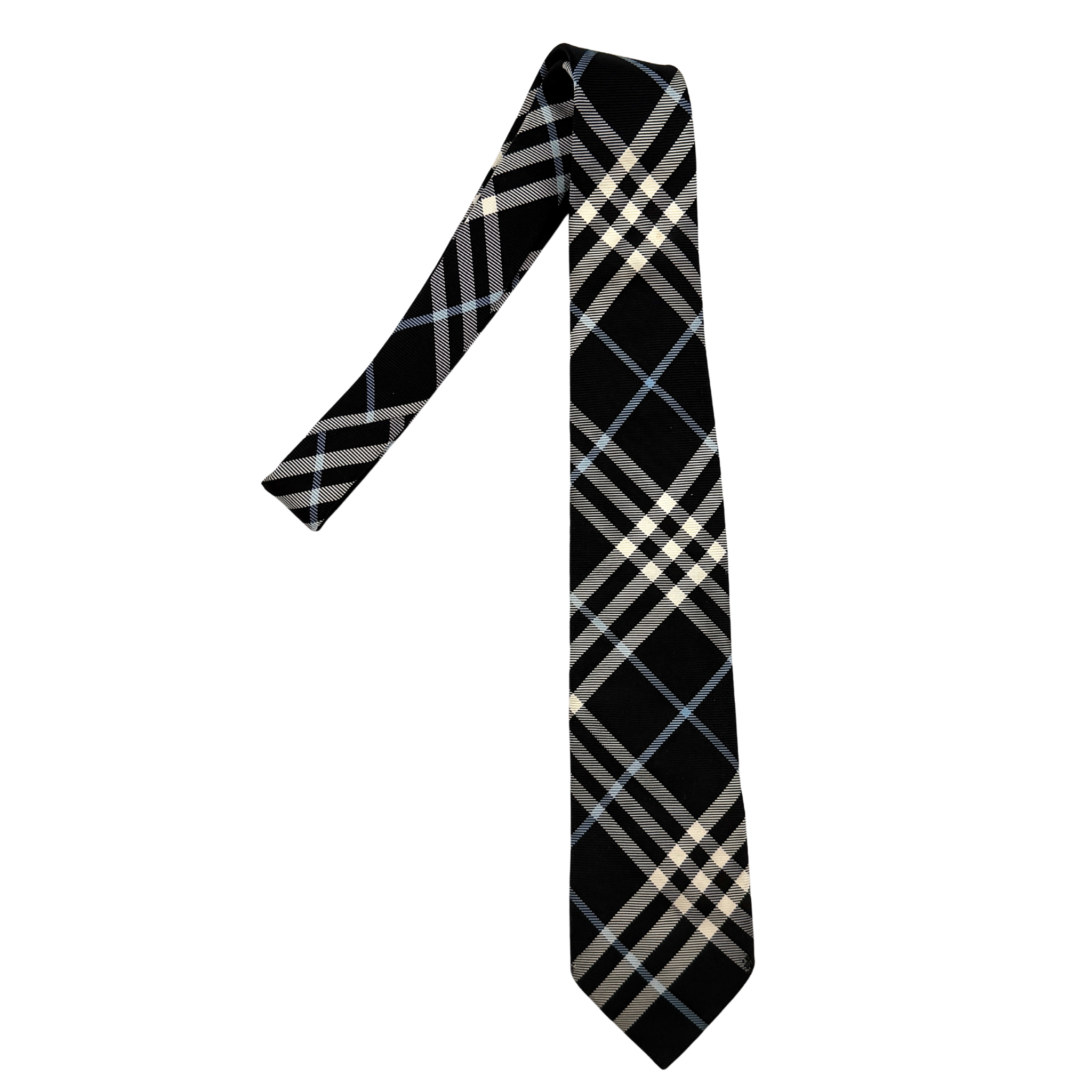 Burberry Nova Check Silk Tie Black