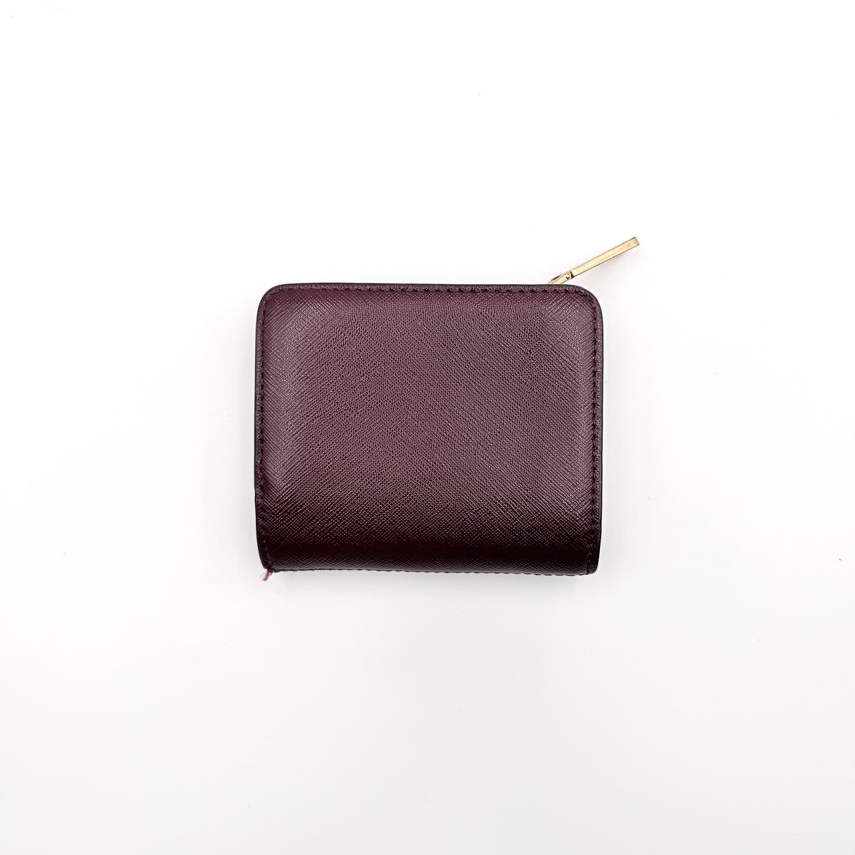 Marc Jacobs The Snapshot Mini Compact Wallet Black/Burgundy