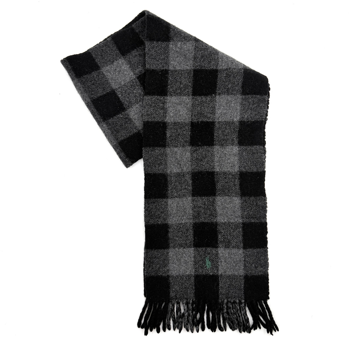Polo Ralph Lauren Reversible Buffalo Check Scarf Grey/Black