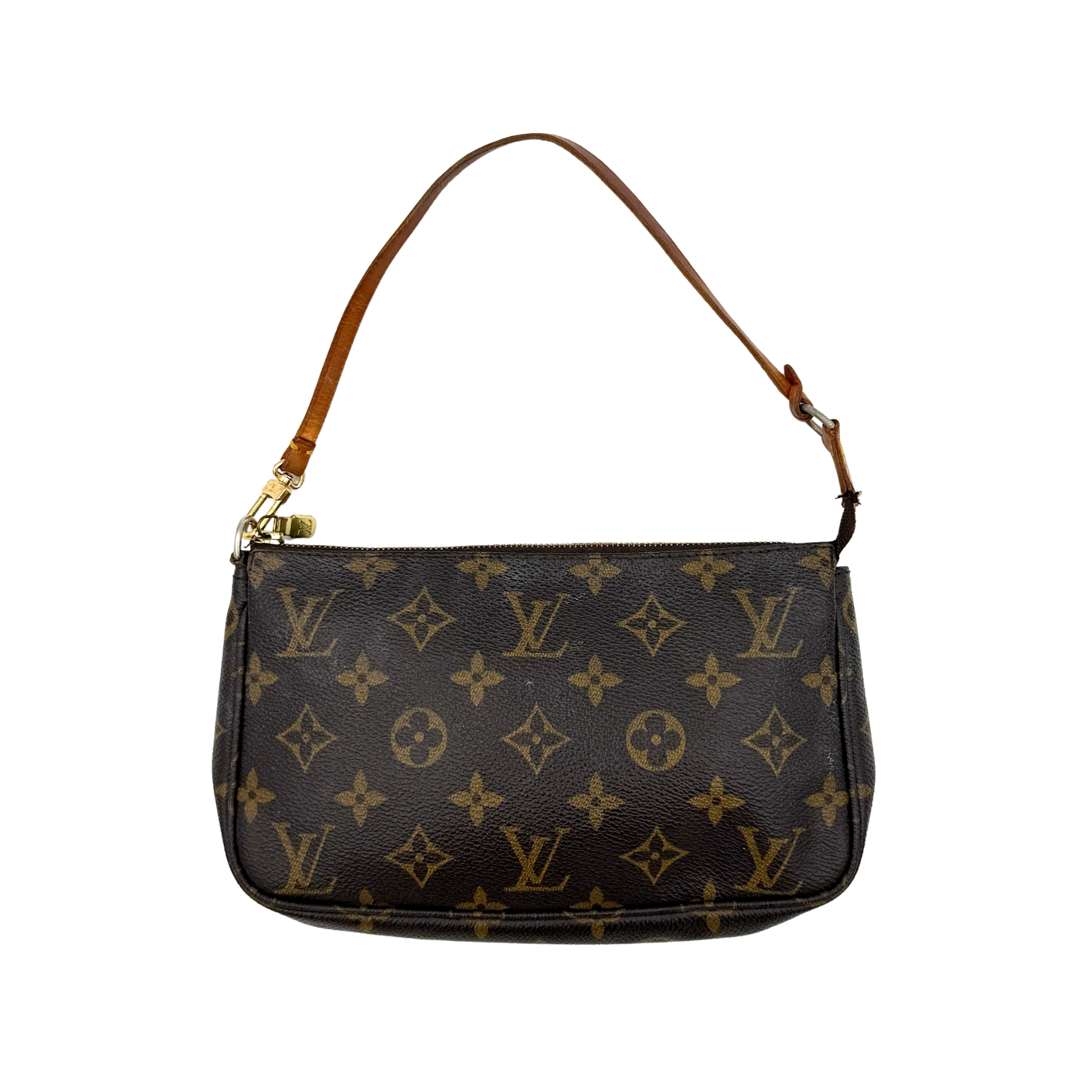 Louis Vuitton Monogram Pochette Bag Brown