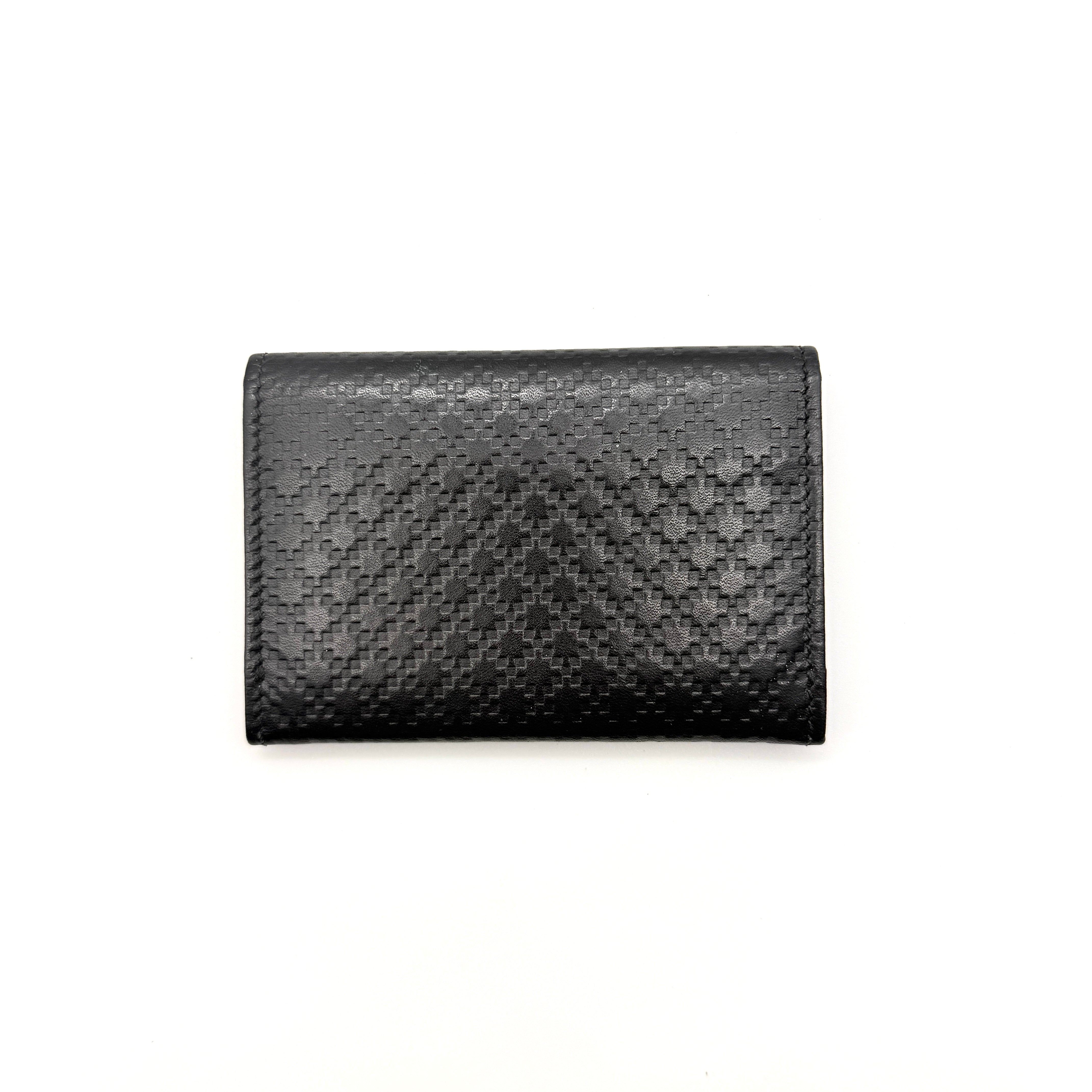 Gucci Diamante Leather Card Case Black
