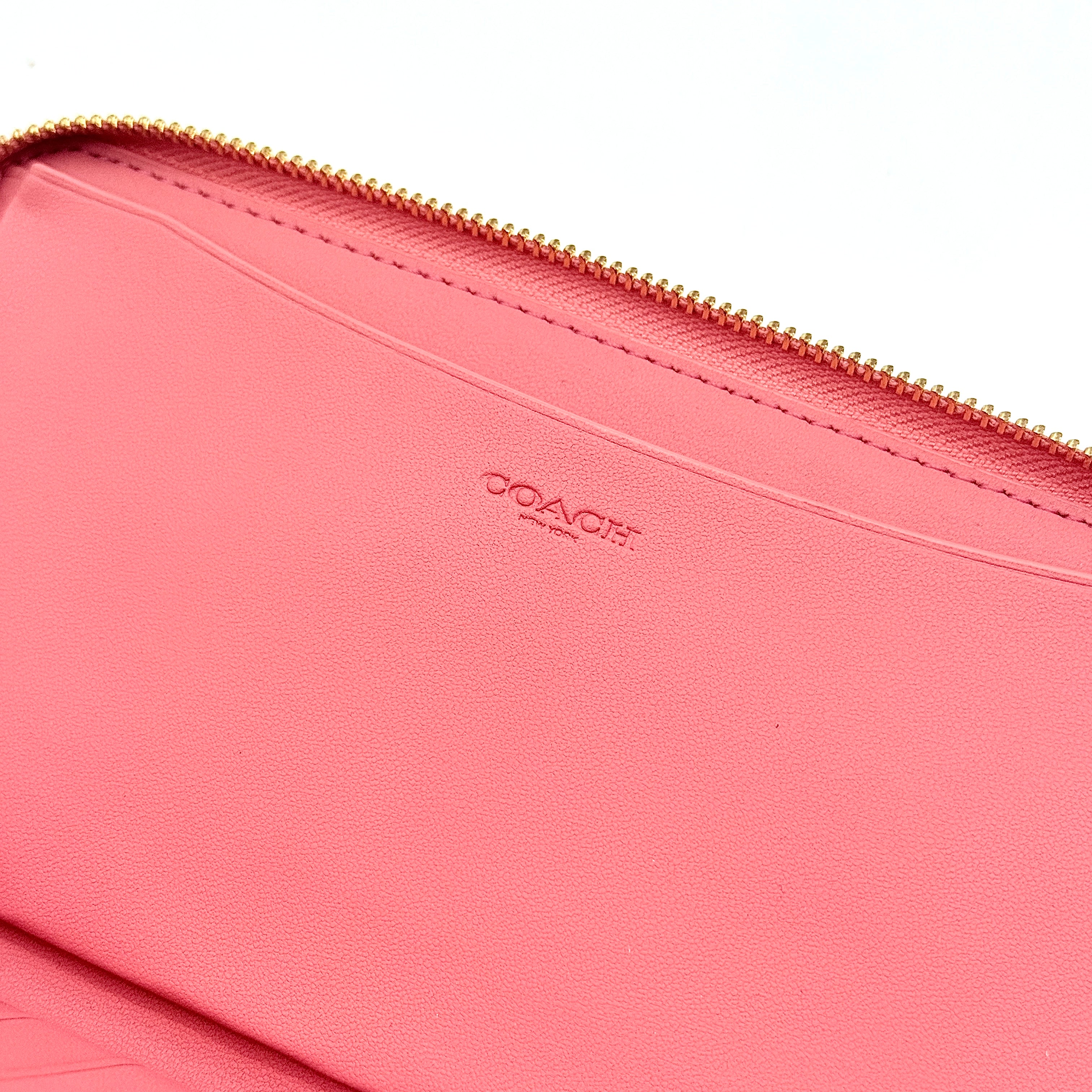 Coach Plaid Dempsey Wristlet Phone Wallet Multi Pink