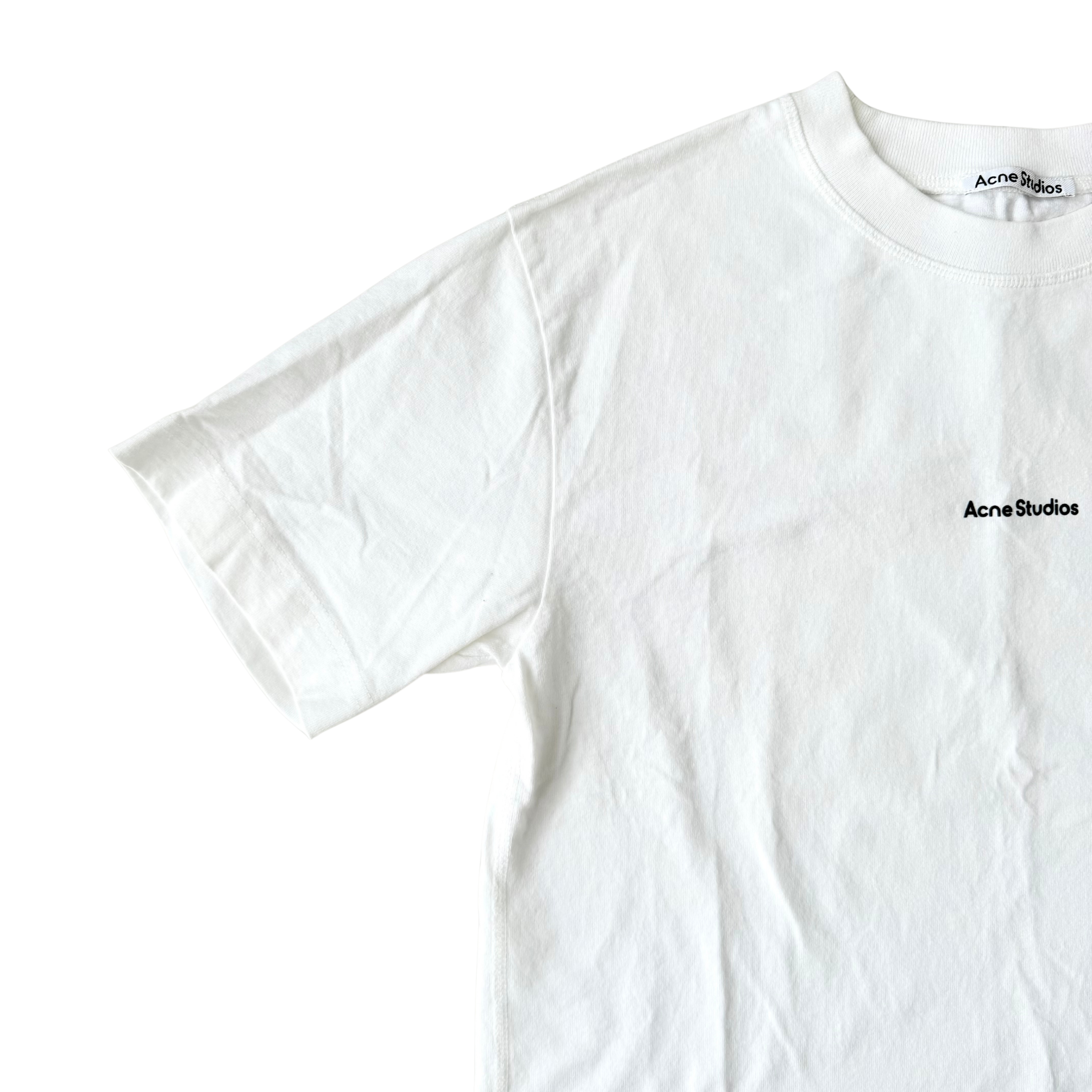 (XXS) Acne Studios Logo T-shirt Optic White