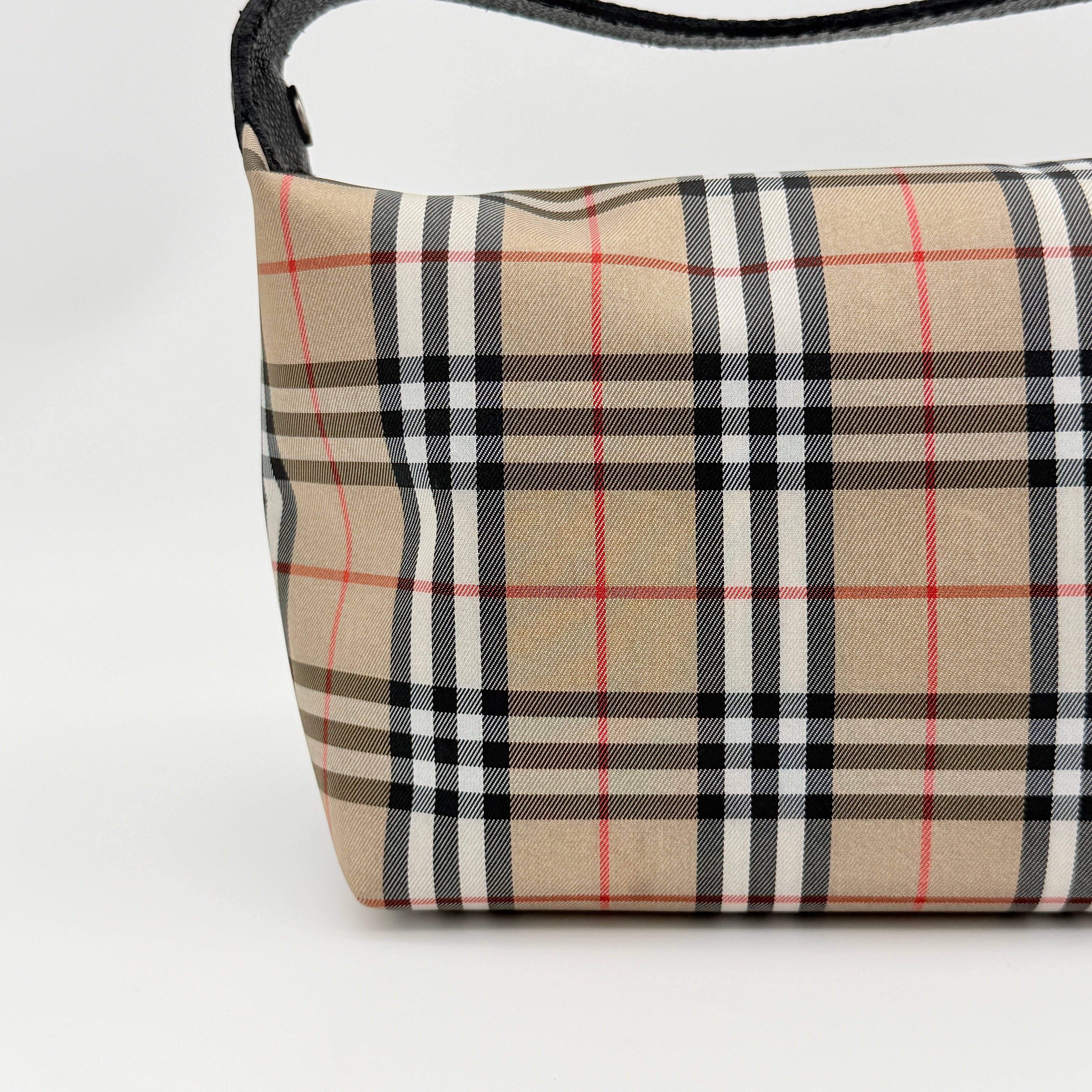 Burberry London Nova Check Mini Hobo Shoulder Bag Beige