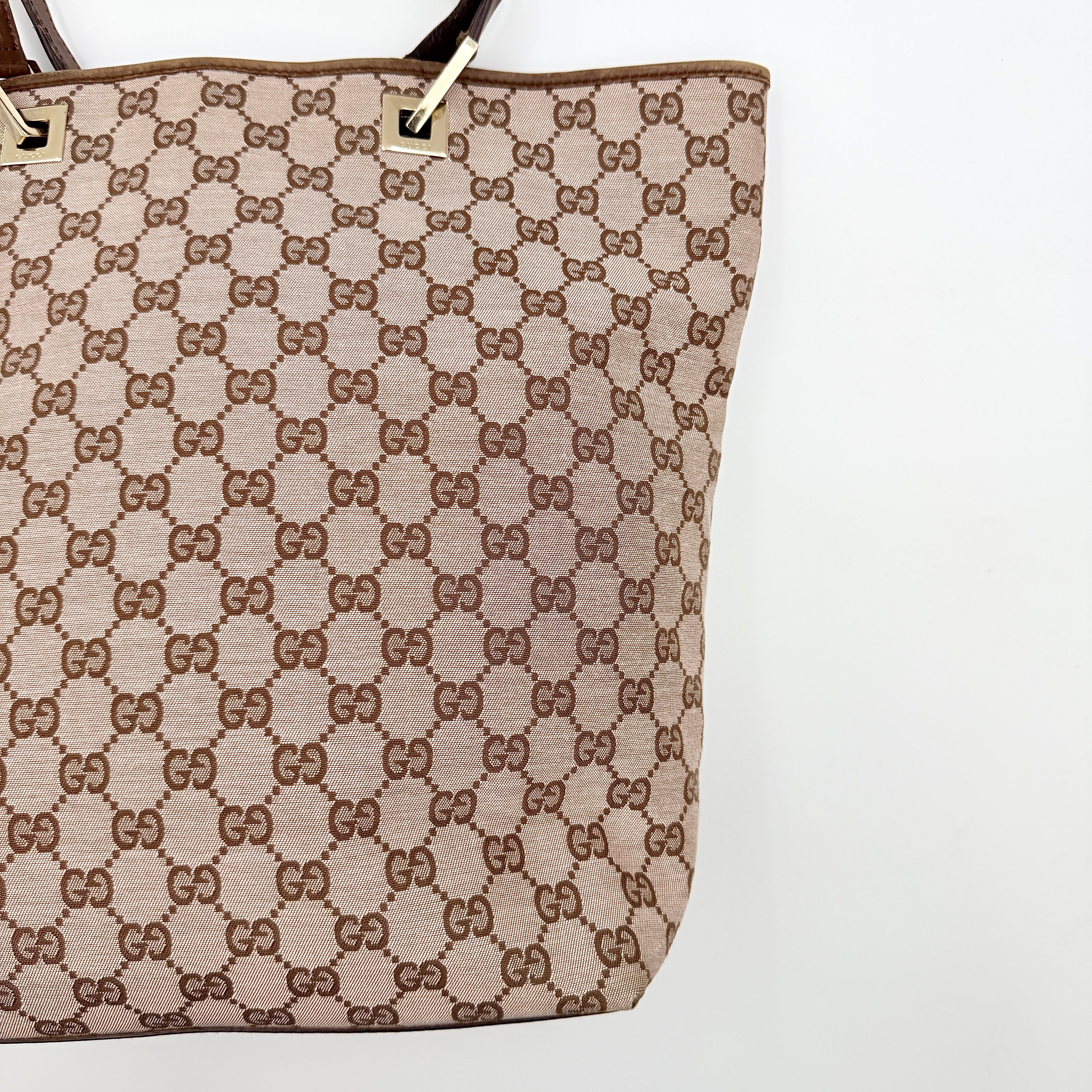 Gucci GG Monogram Tote Bag Beige