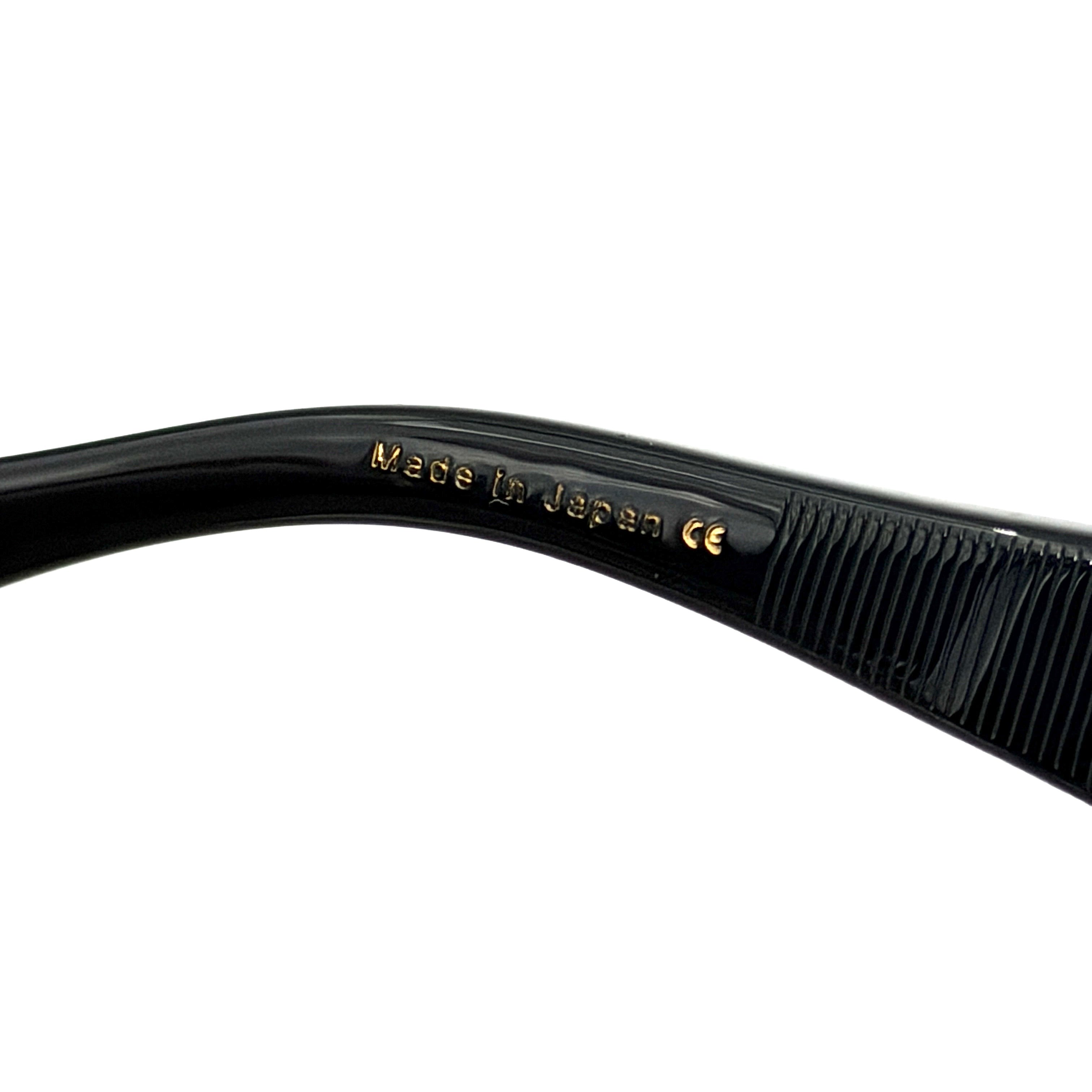 DITA Sequoia DRX-2086 black square-frame sunglasses with gold-tone accents and branded case.