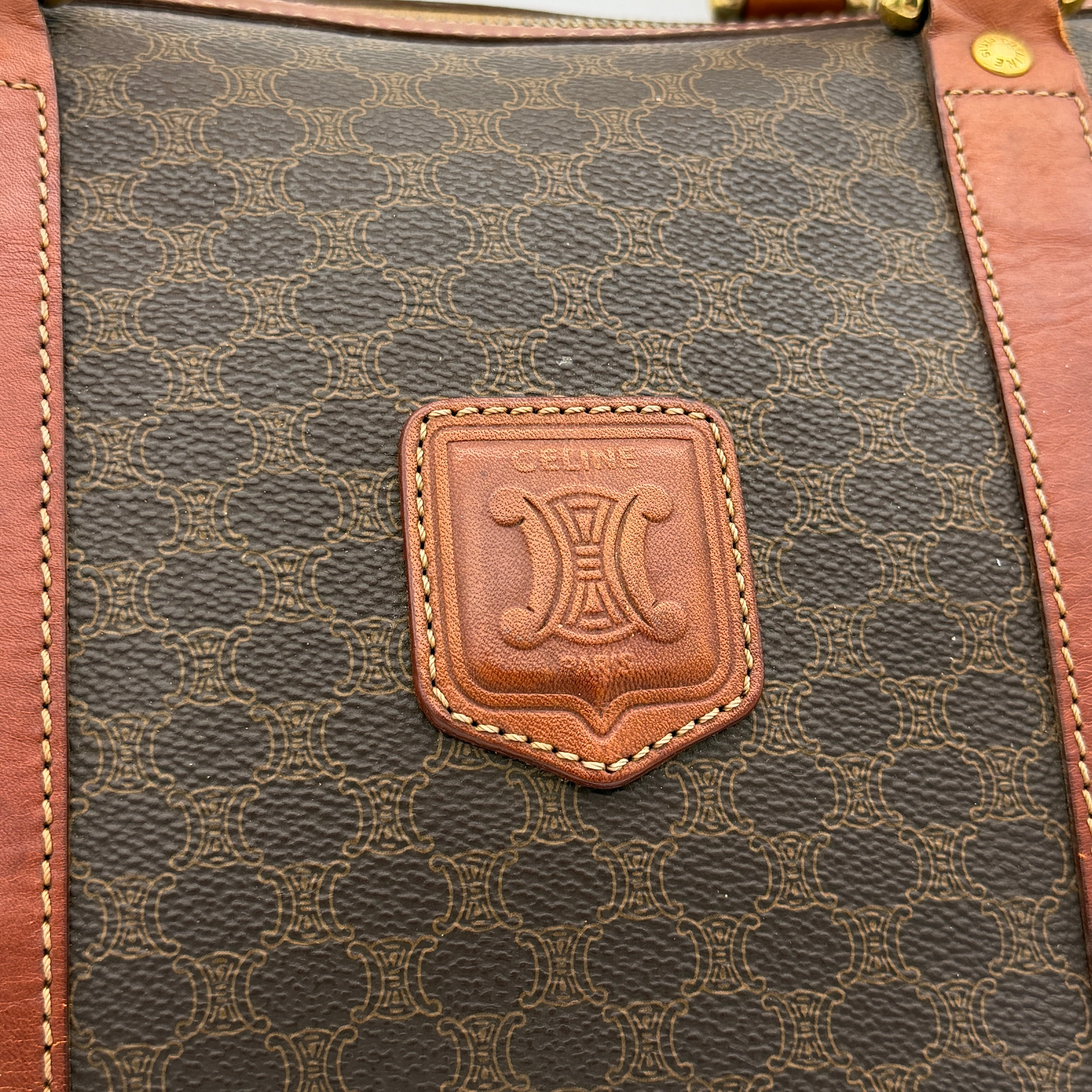 Celine Macadam Triomphe Duffle Bag Brown