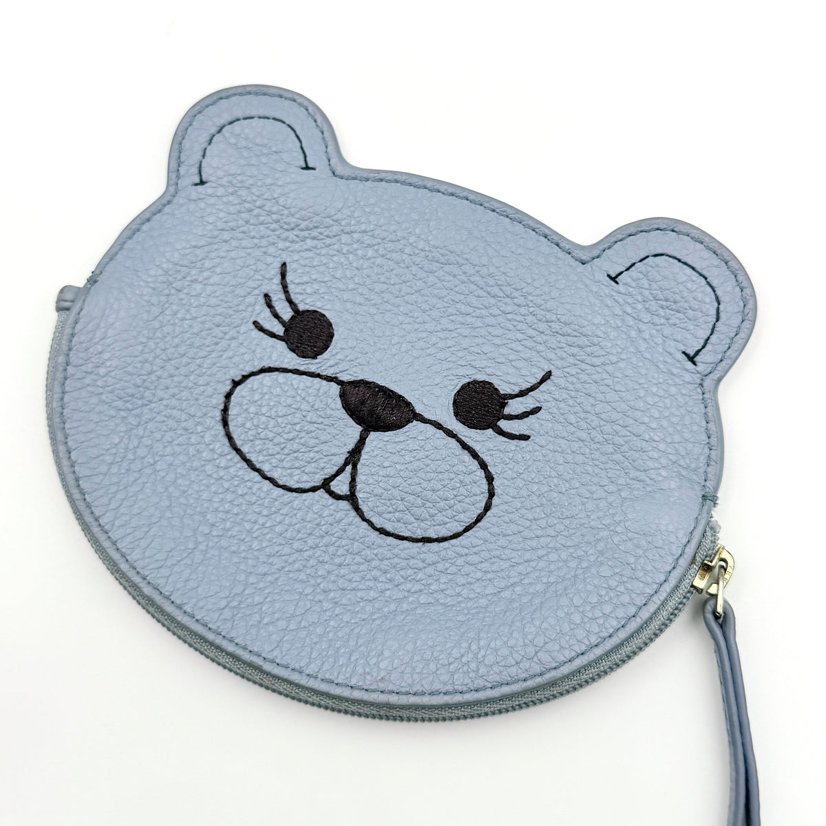 Furla Teddy Bear Leather Coin Case Blue