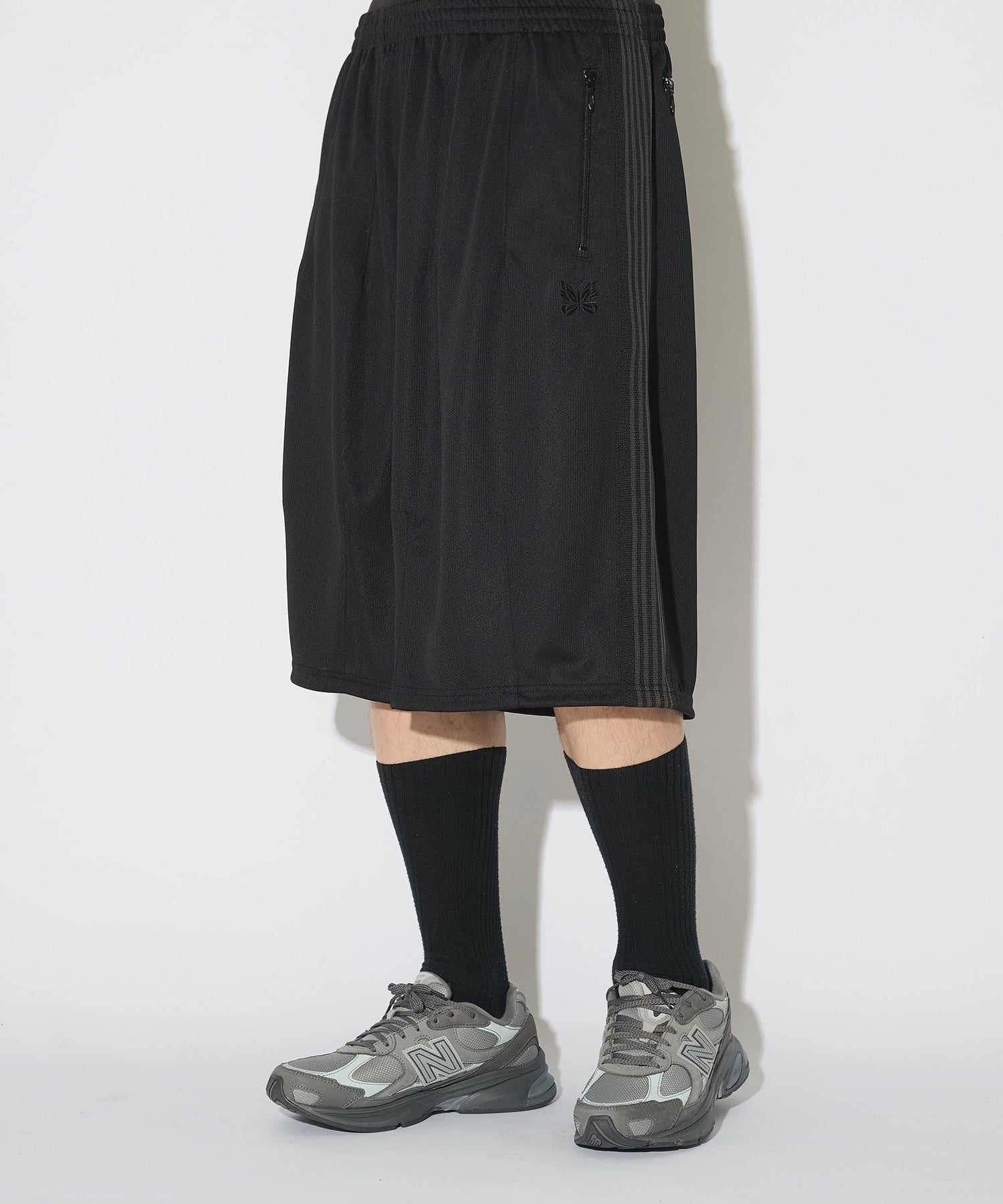 Needles H.D. Poly Mesh Track Shorts Black