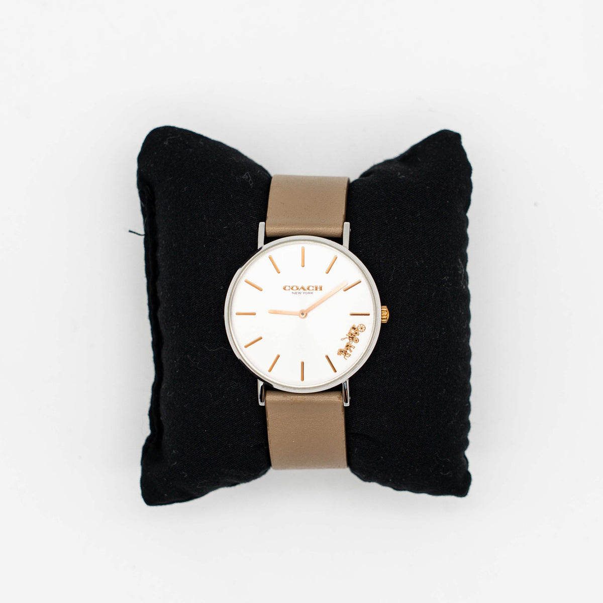 Coach Perry White Dial Watch Light Brown