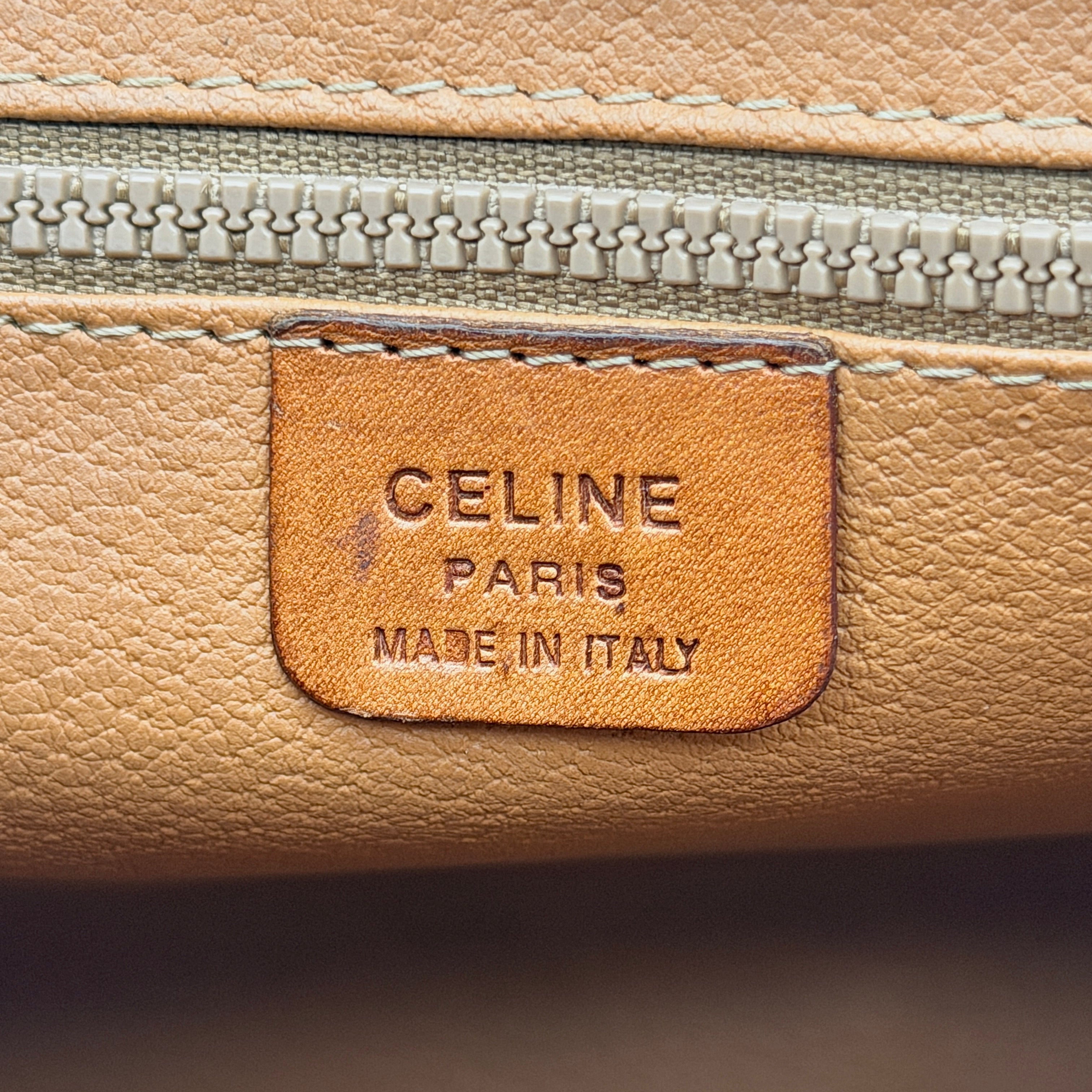 Celine Triomphe Macadam Clutch Bag Brown