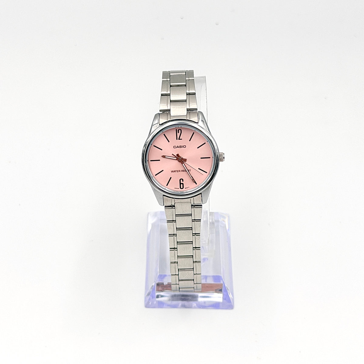 Casio LTP-V005 Pink Dial Stainless Steel Watch