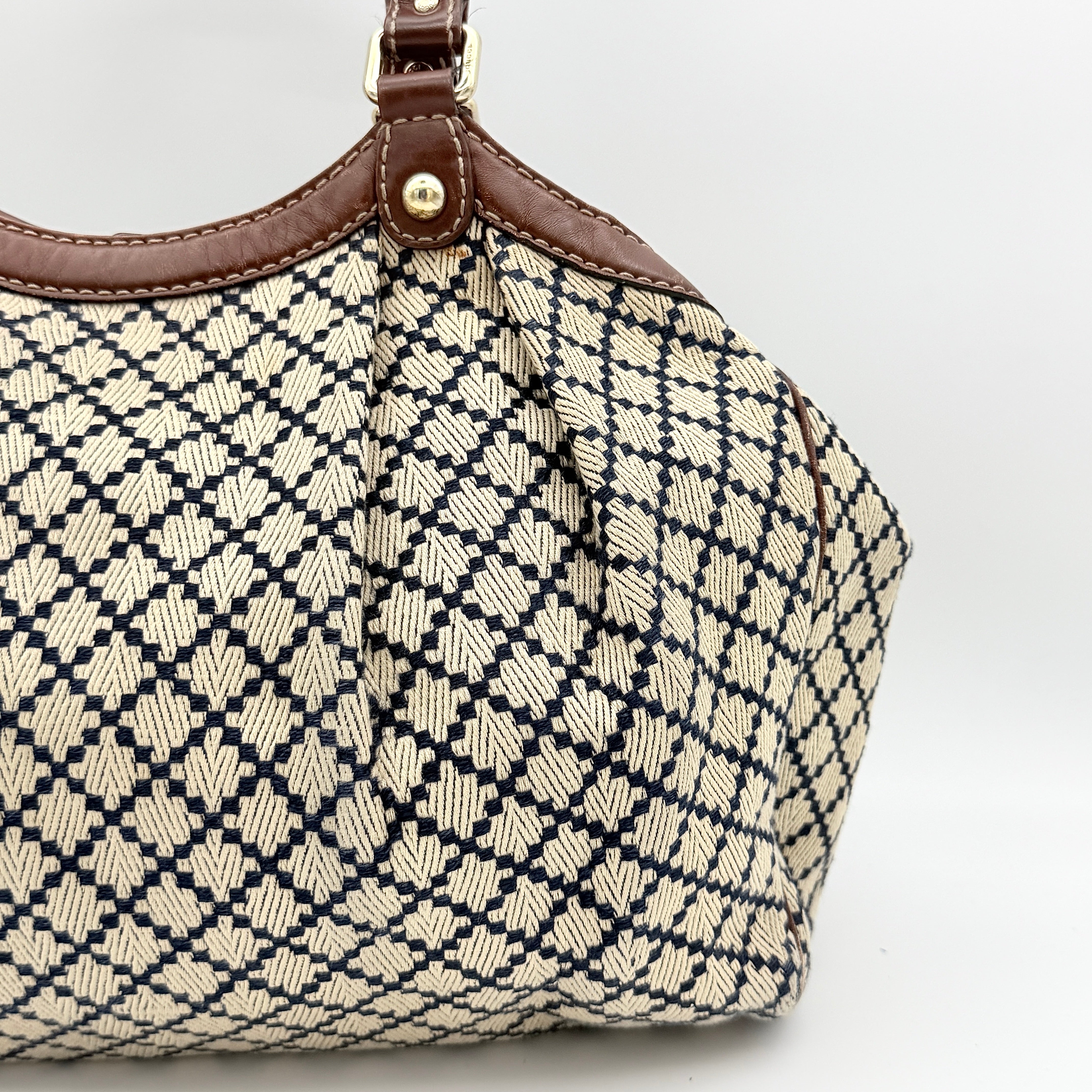 Gucci GG Diamante Sukey Shoulder Bag Beige/Brown