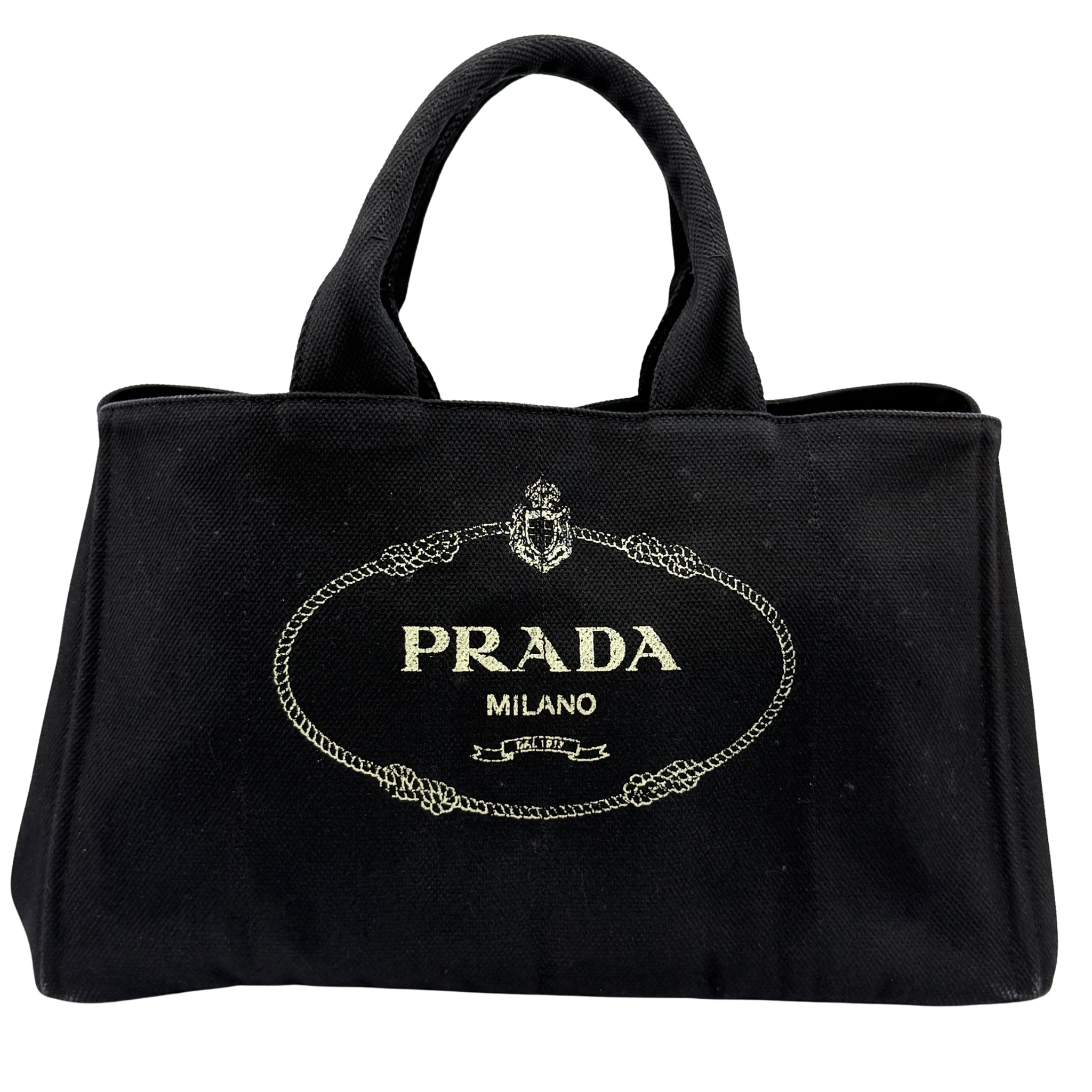 Prada Canapa Tote Bag Black