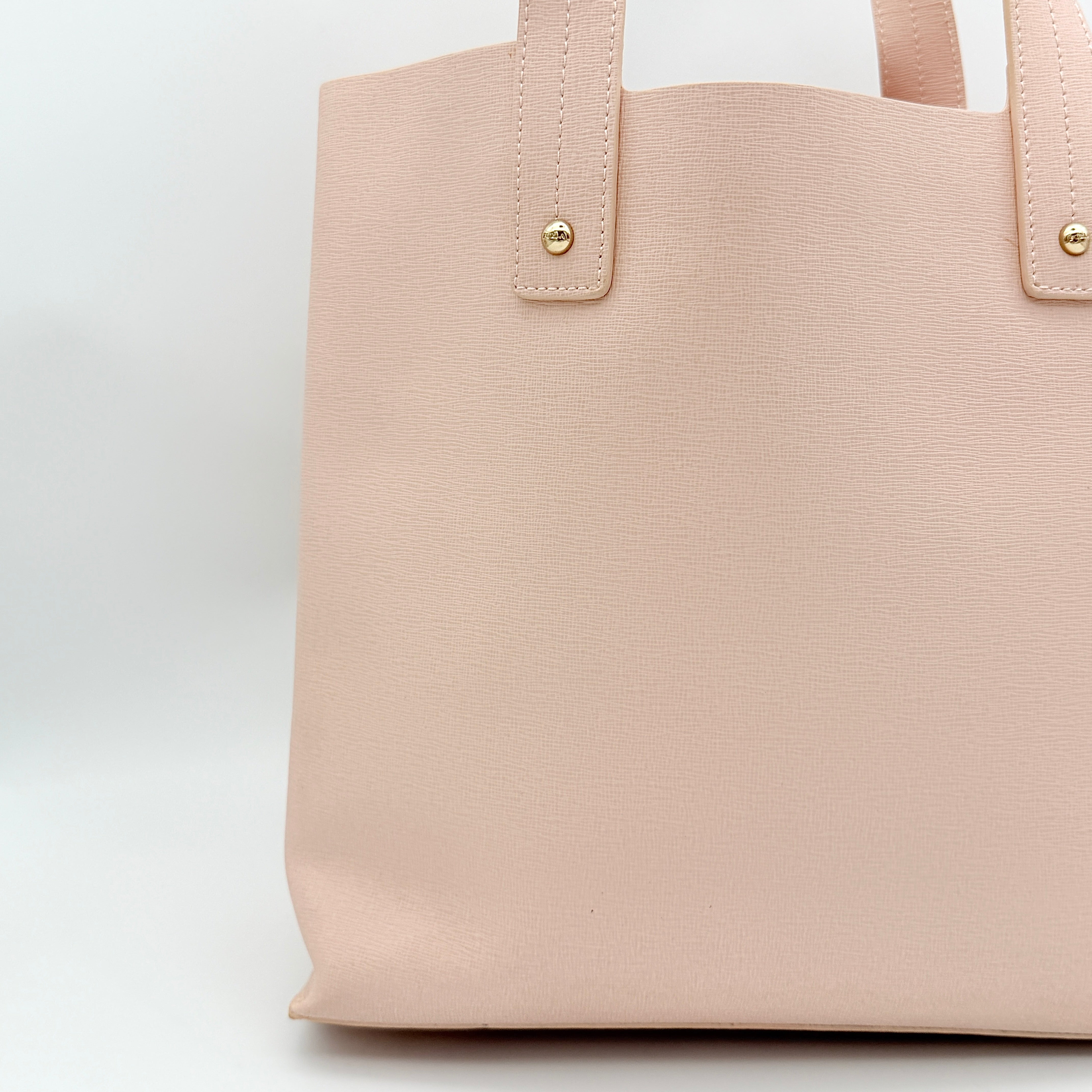 Furla Musa Leather Tote Bag Powder Pink