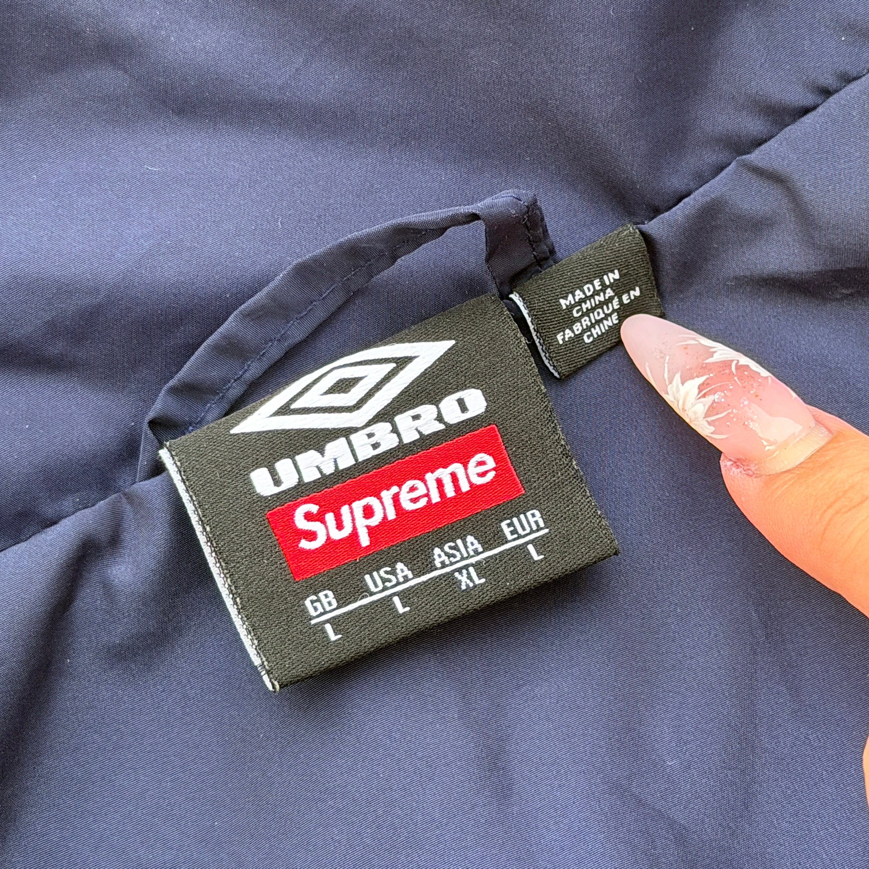 (L) Supreme x Umbro Gradient Track Jacket Blue