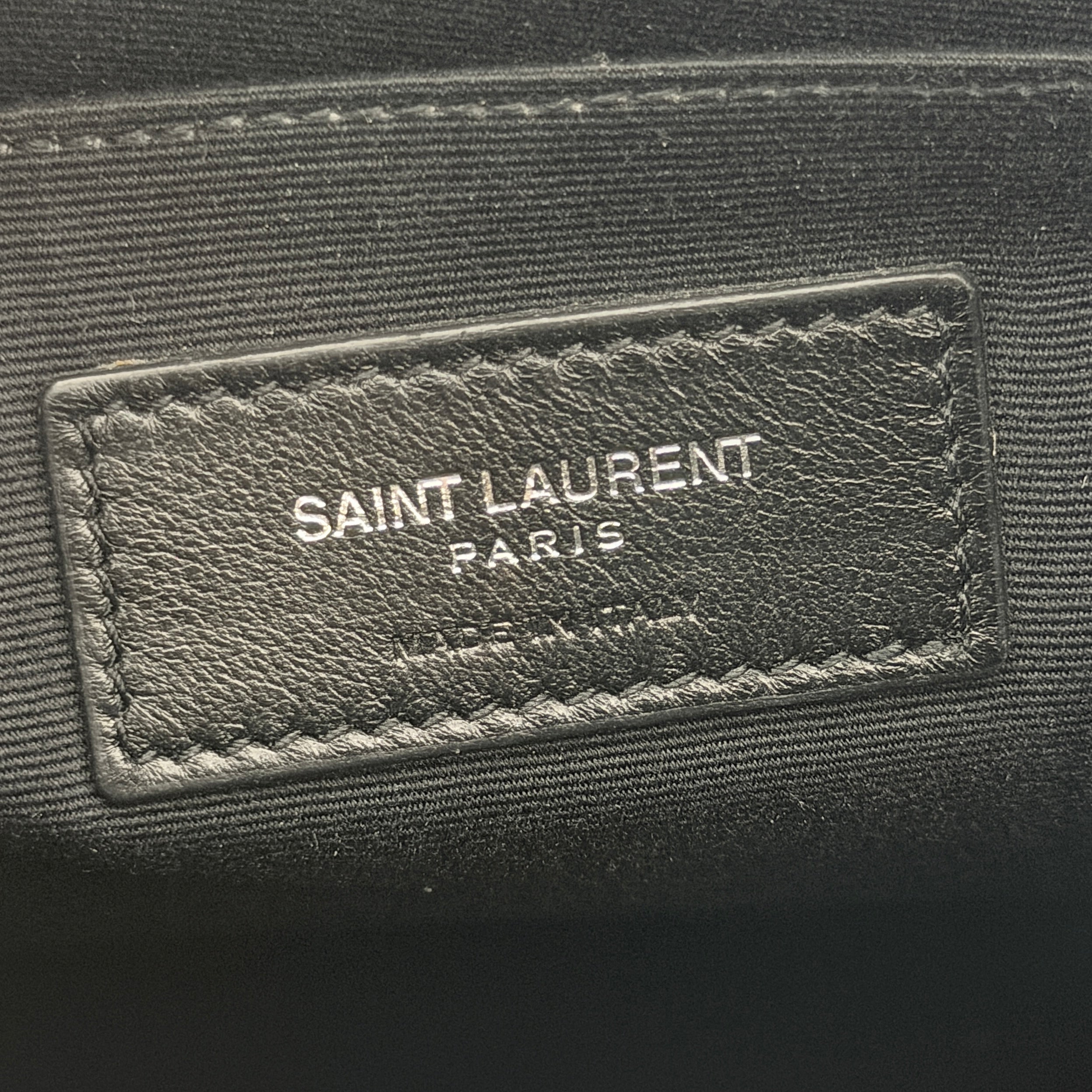 YSL Saint Laurent Paris Smoking Forever Clutch Bag Black