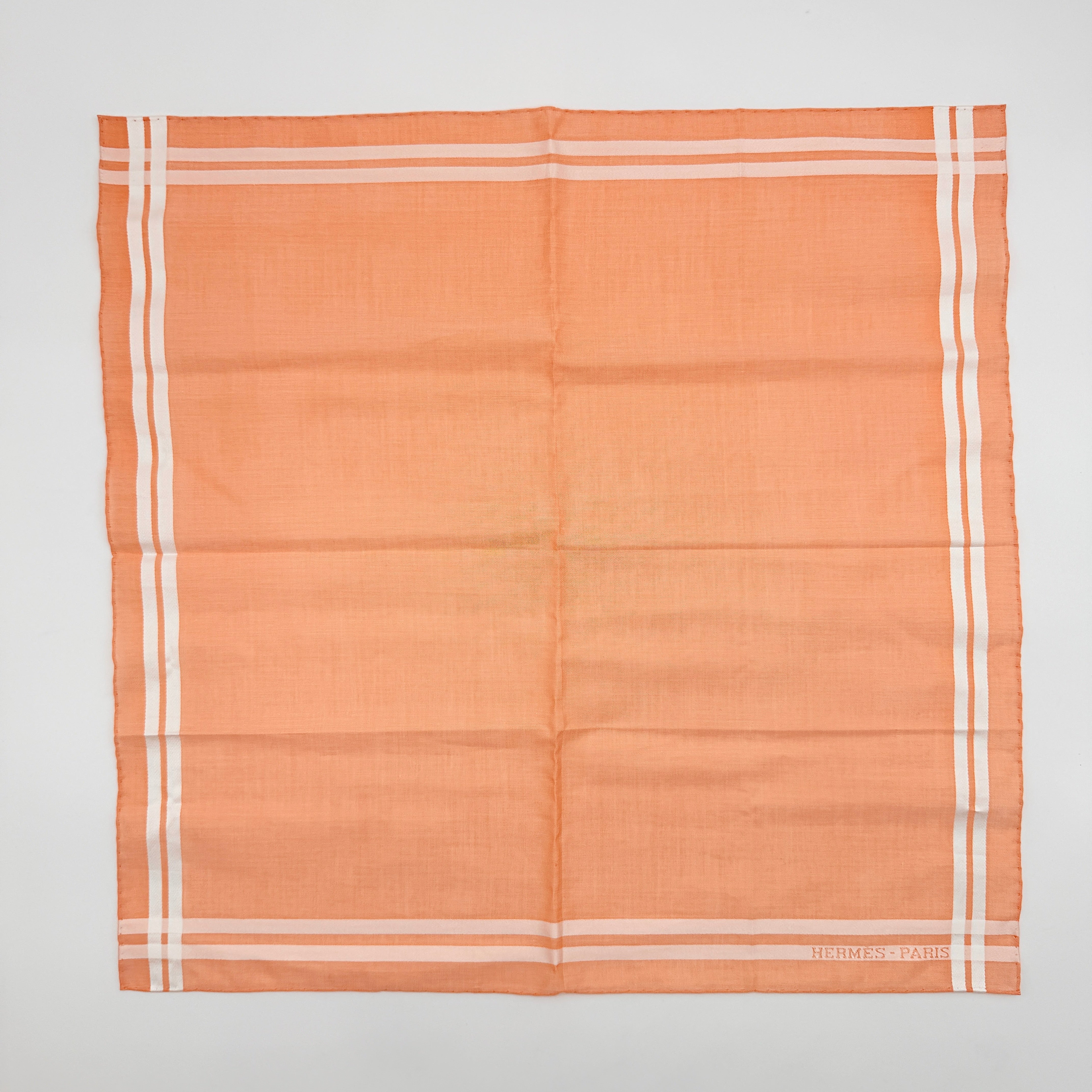 Hermès Paris Cotton Bandana Handkerchief Orange