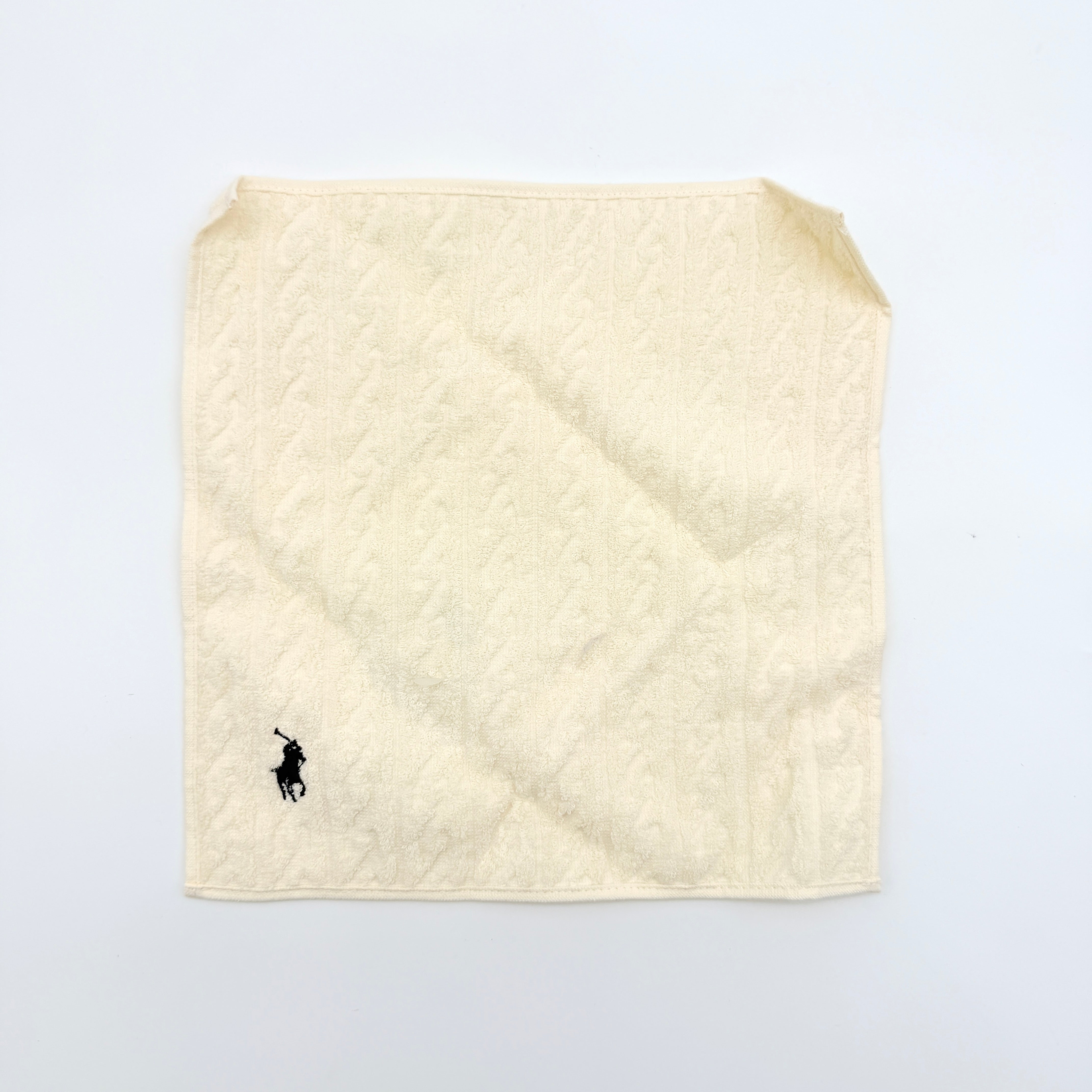 Ralph Lauren Polo Towel Handkerchief Gift Set Cream/Navy (2)