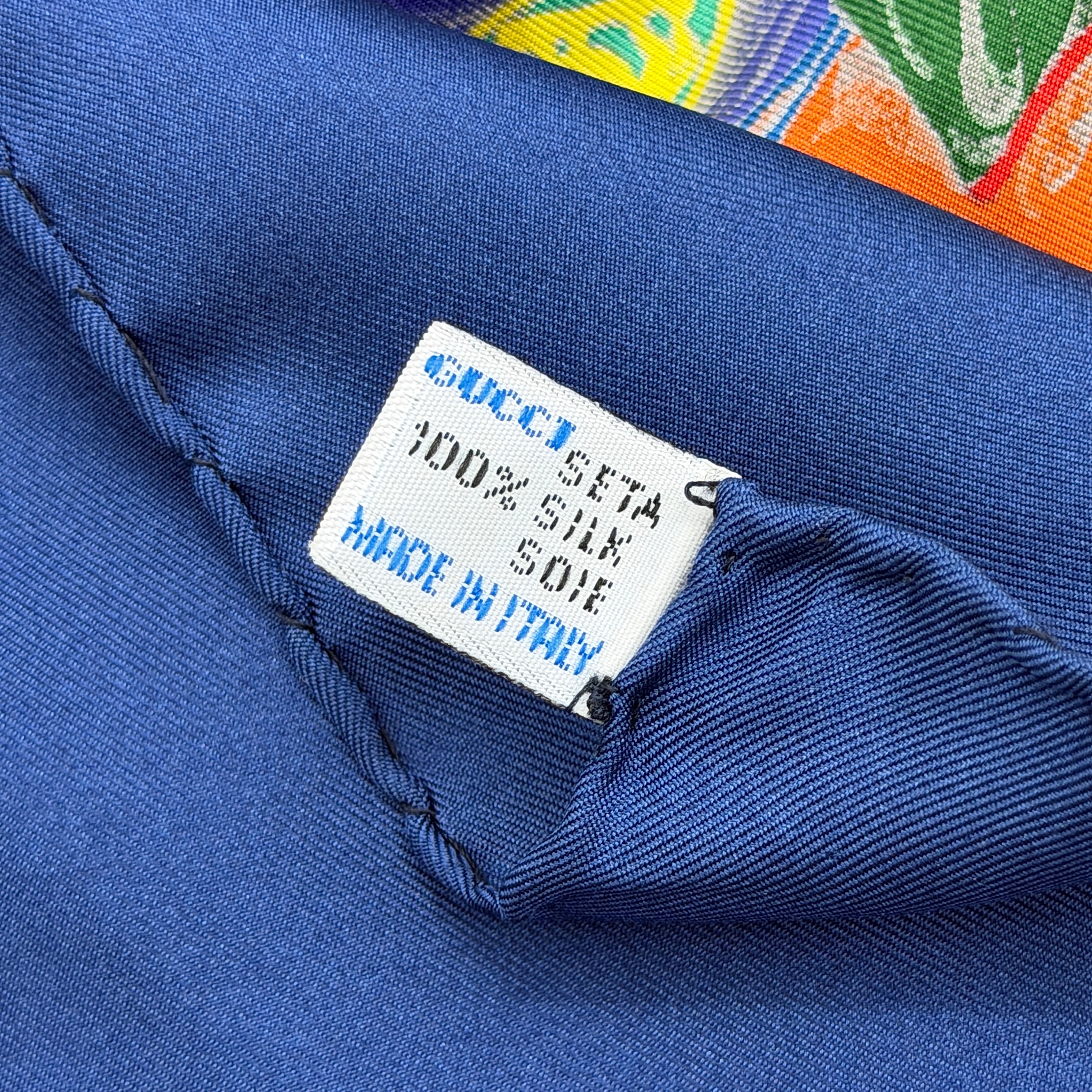 Gucci Medal Ribbon Silk Scarf Multicolor