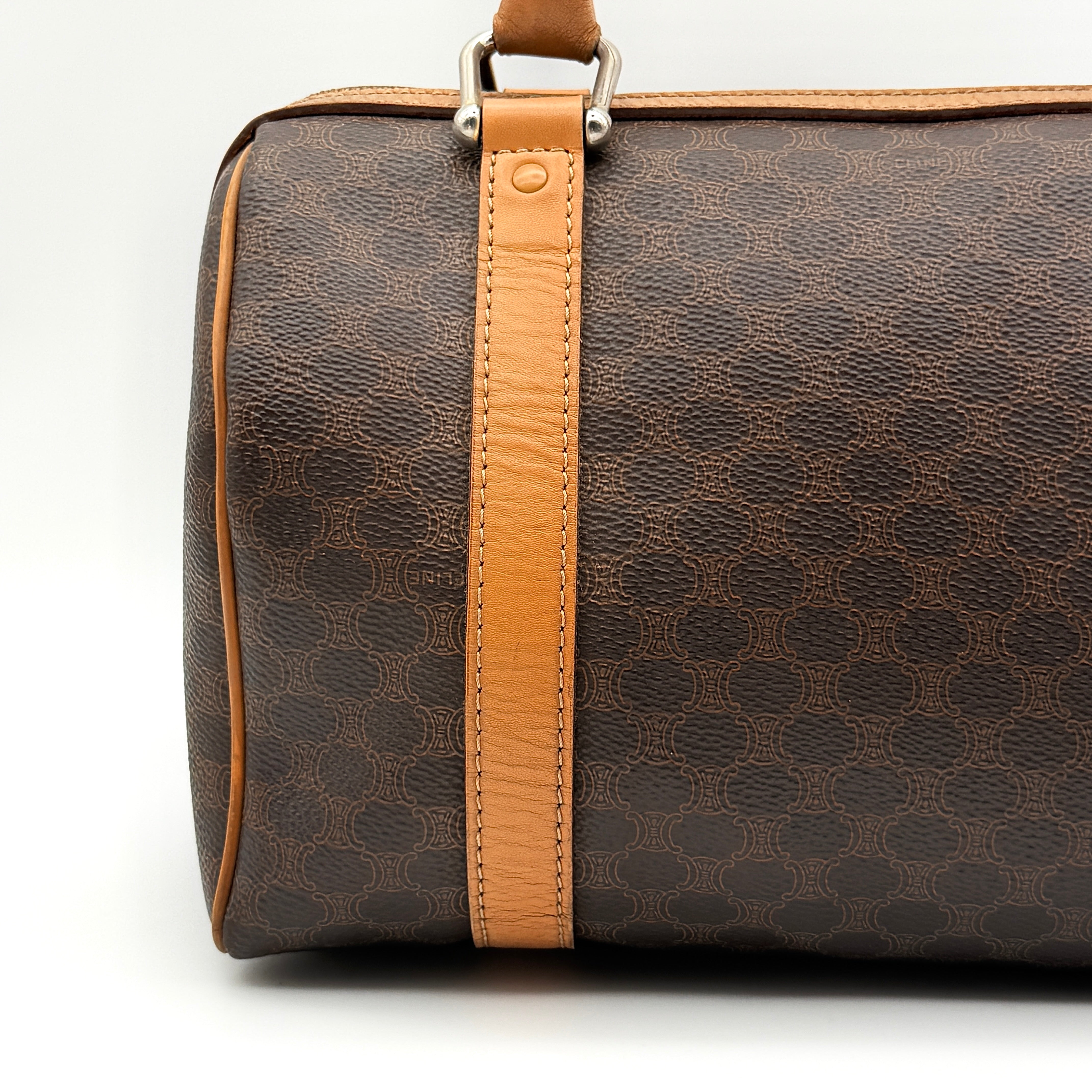 Celine Macadam Boston Bag Brown/Beige