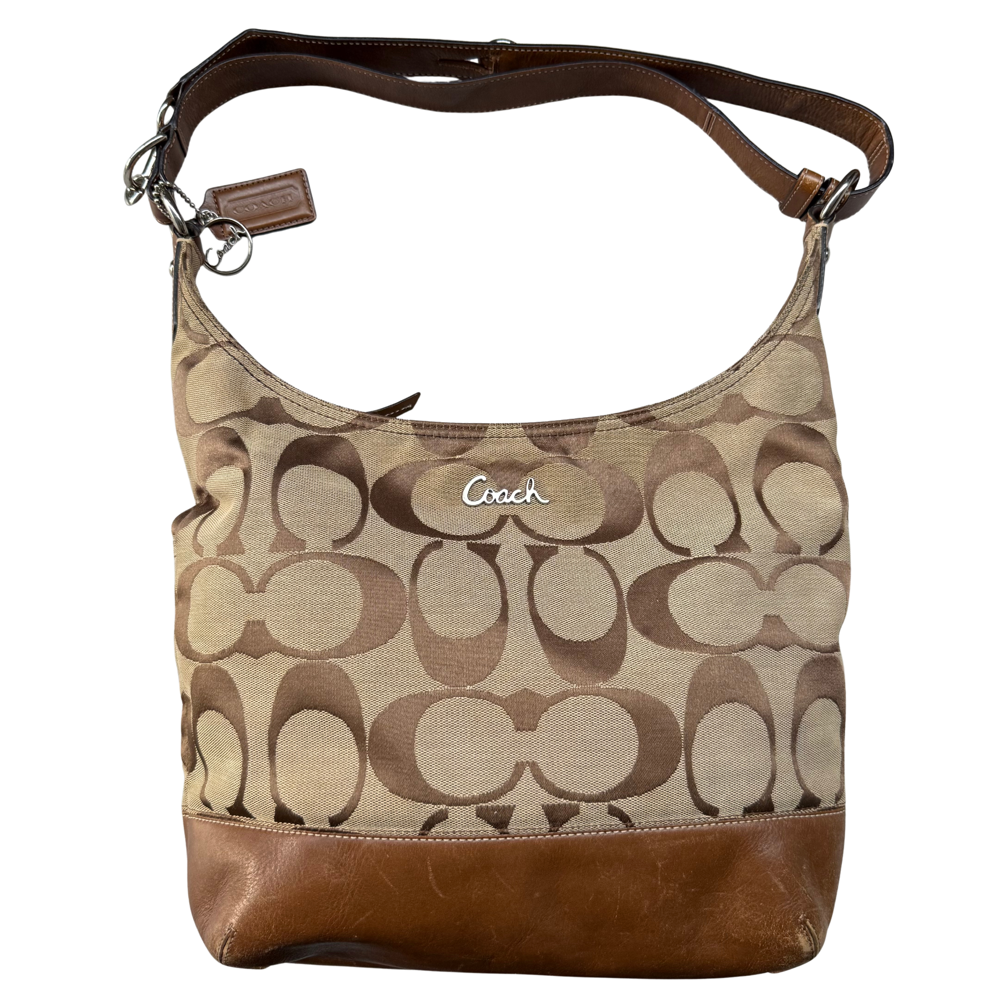 Coach 2Way Duffle Bleecker Hobo ShoulderBag Beige/Brown