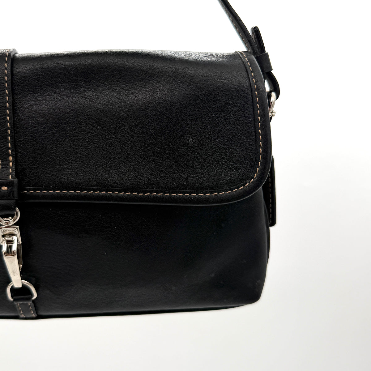 Coach Y2K Demi Clip Baguette Shoulder Bag Black