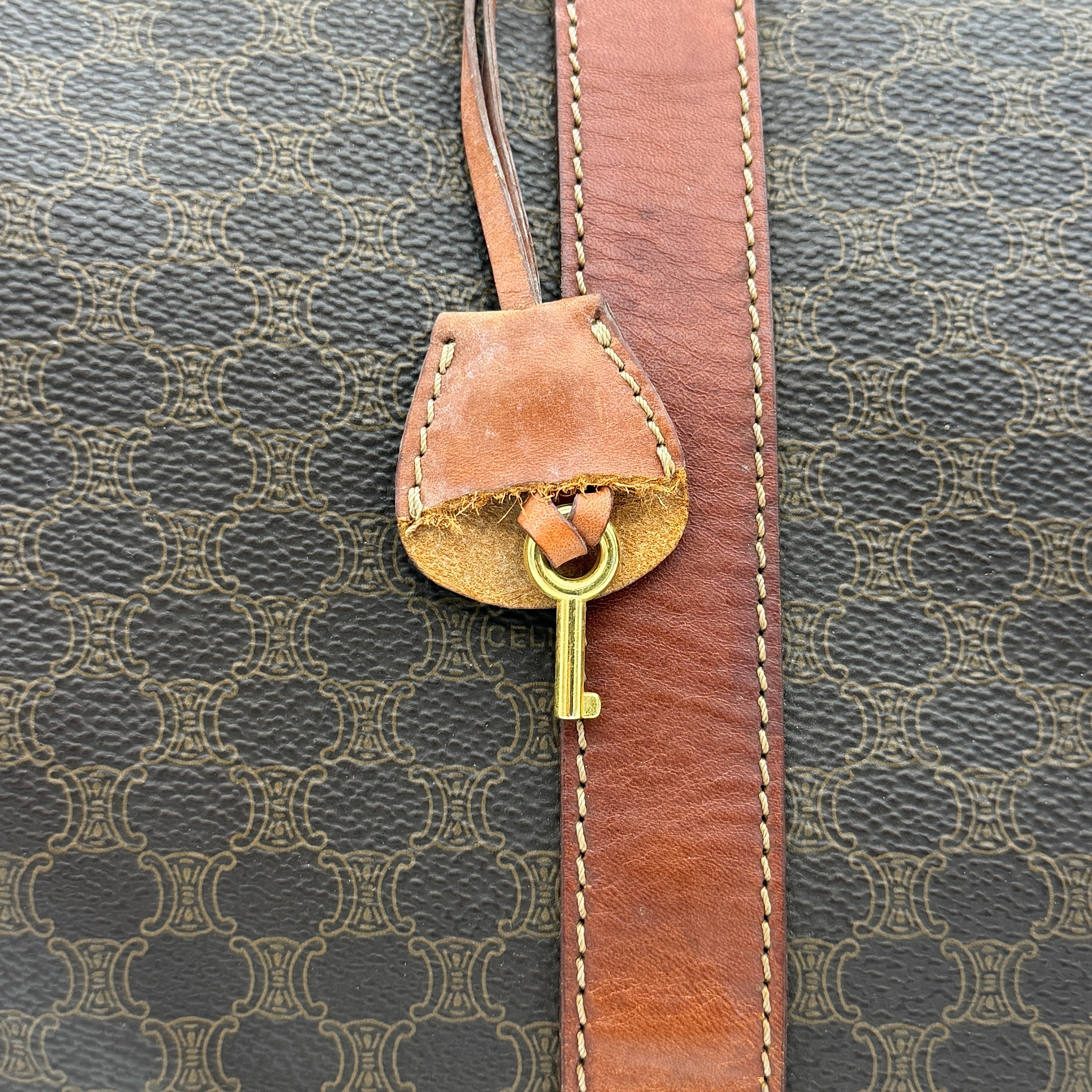 Celine Macadam Triomphe Duffle Bag Brown