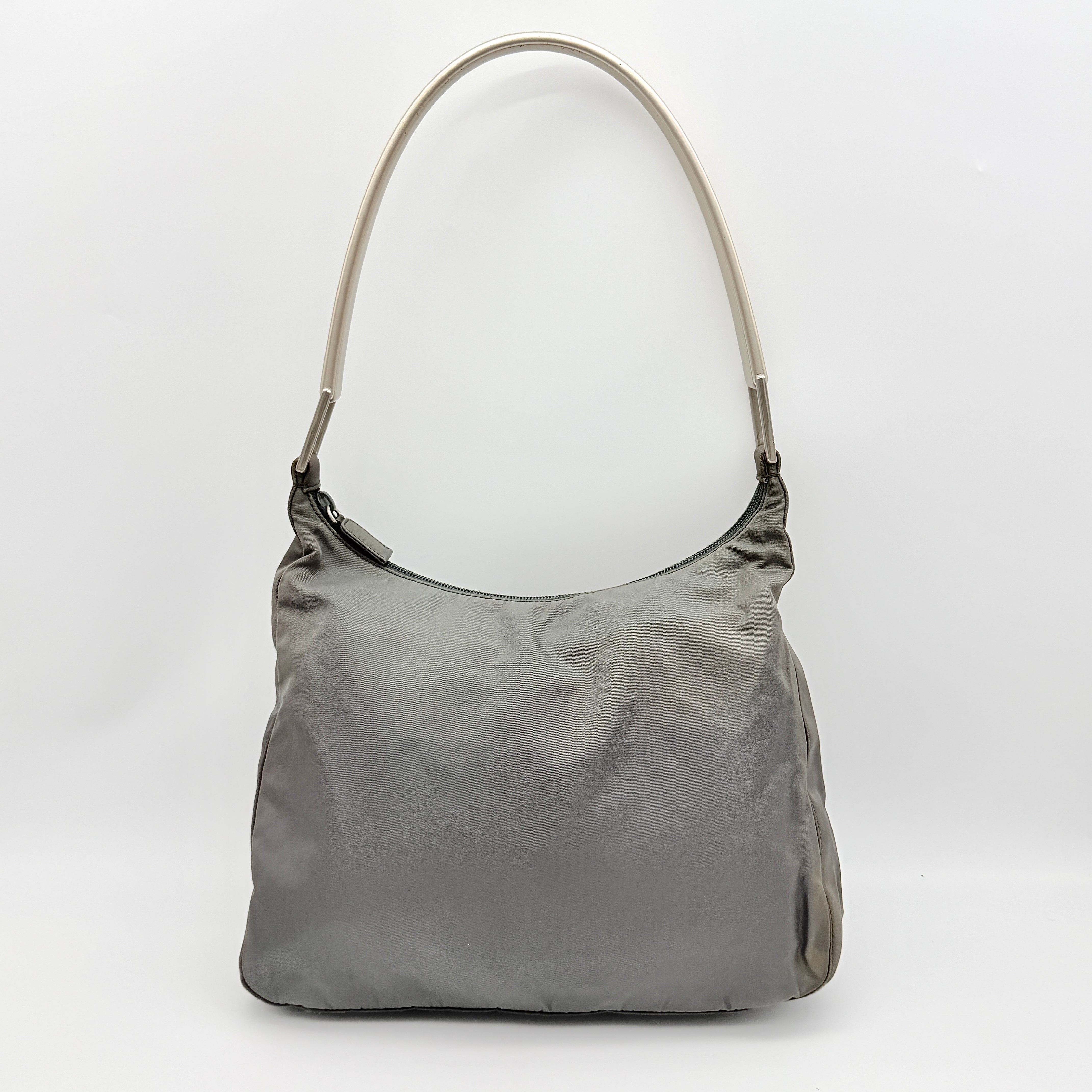 Prada Tessuto Nylon One Shoulder Bag Grey