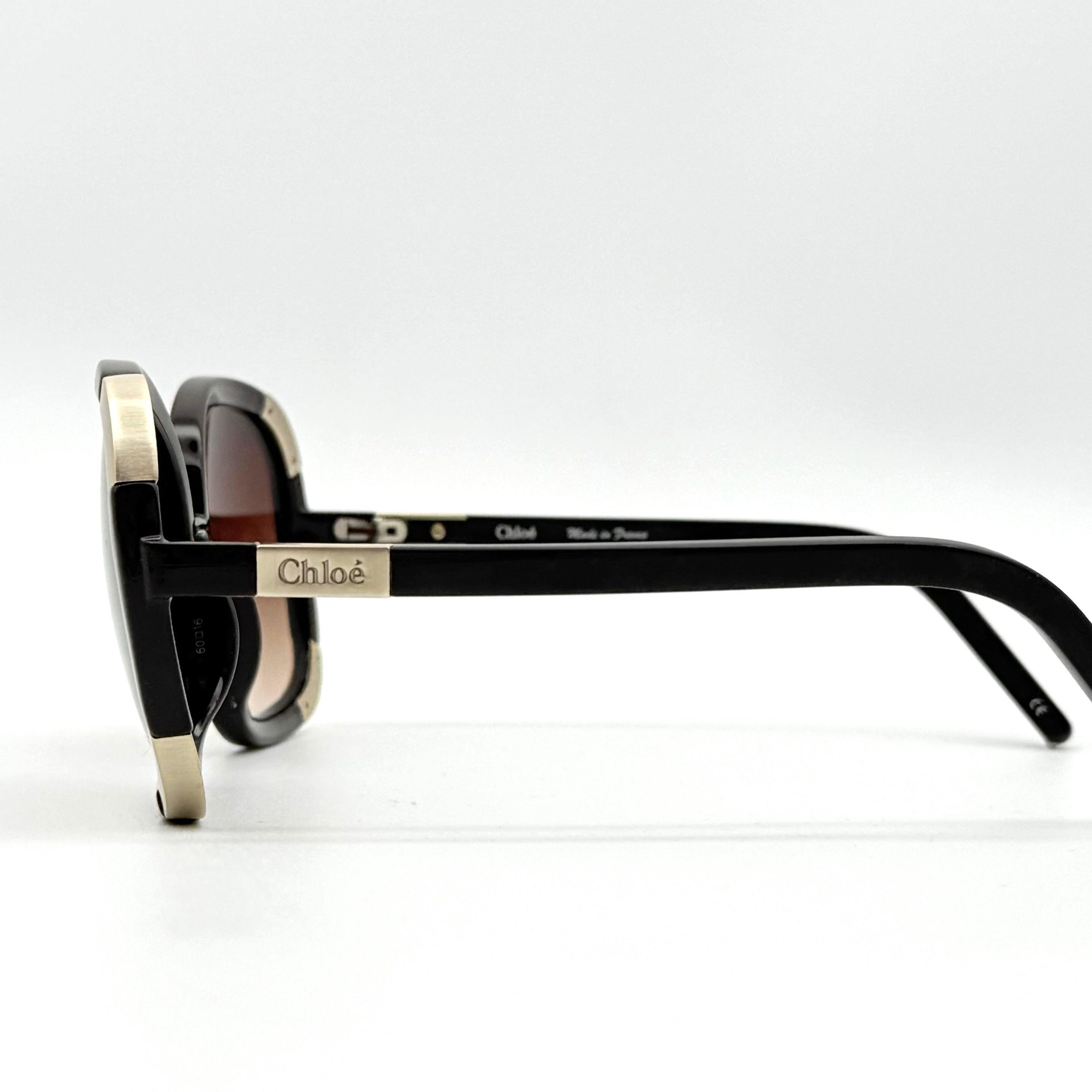 Chloe CL2119 Brown Gradient Sunglasses Gold/Black