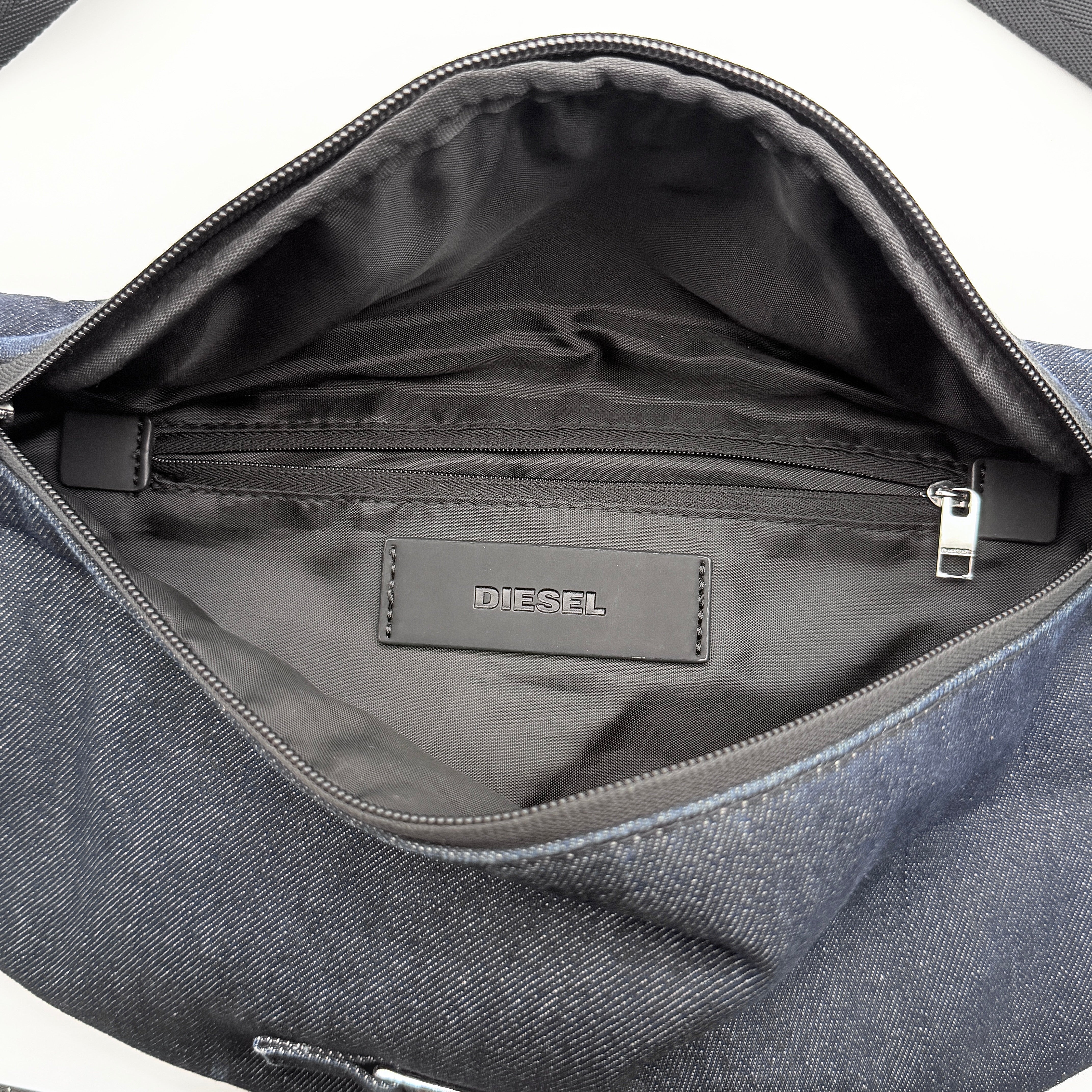 Diesel Logo Belt Bag Denim Blue