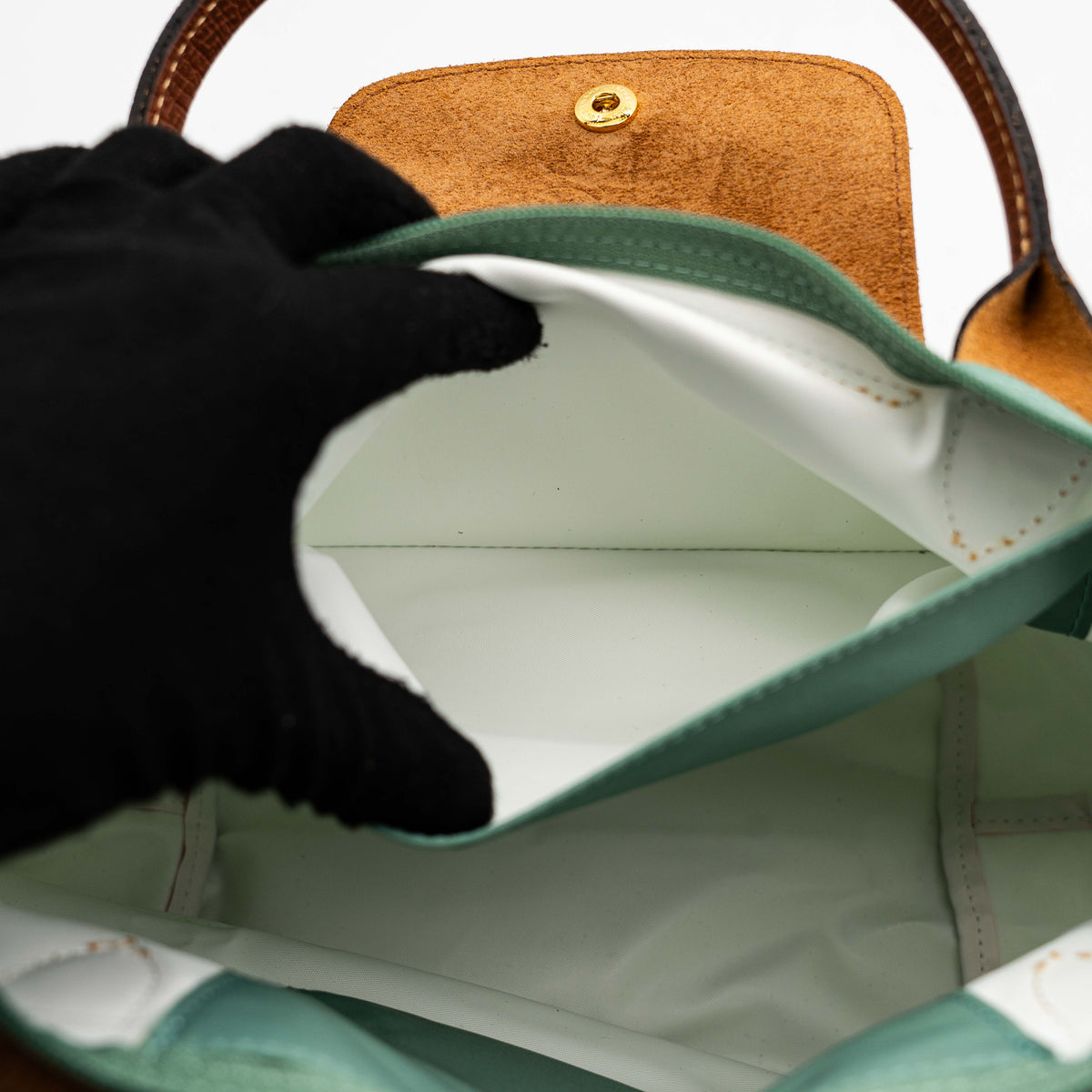 Longchamp Le Pliage Original Handbag Light Green/Brown