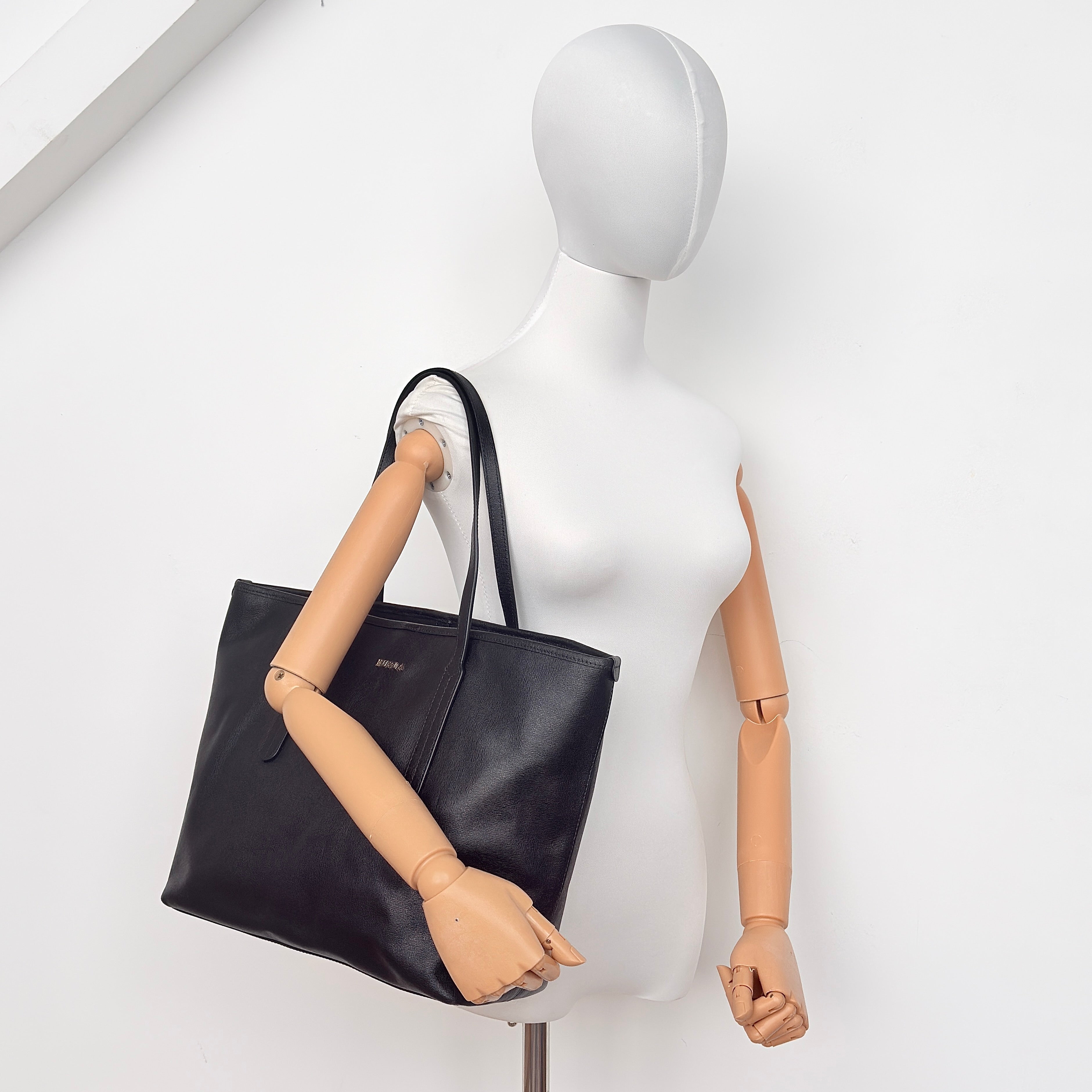 Furla Ariana Leather Tote Bag Black
