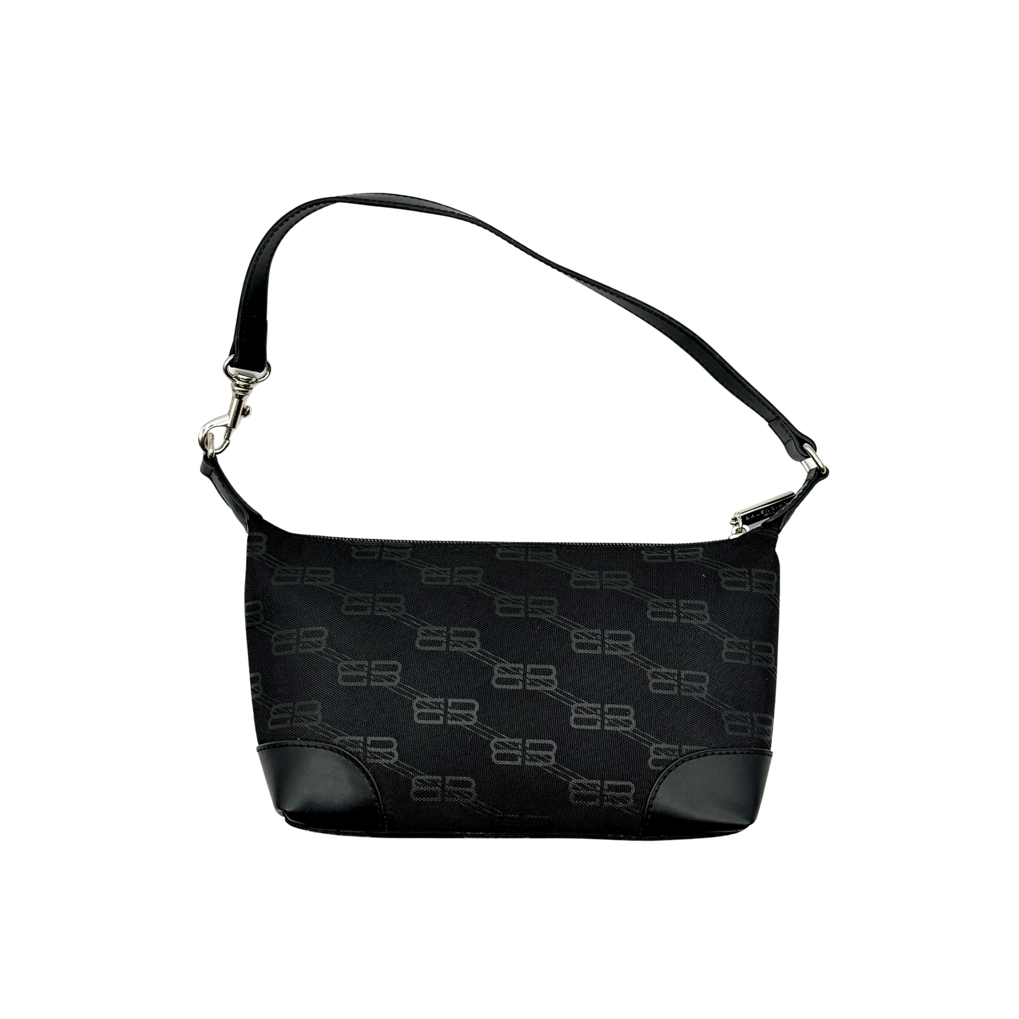 Balenciaga BB Print Shoulder Bag Black