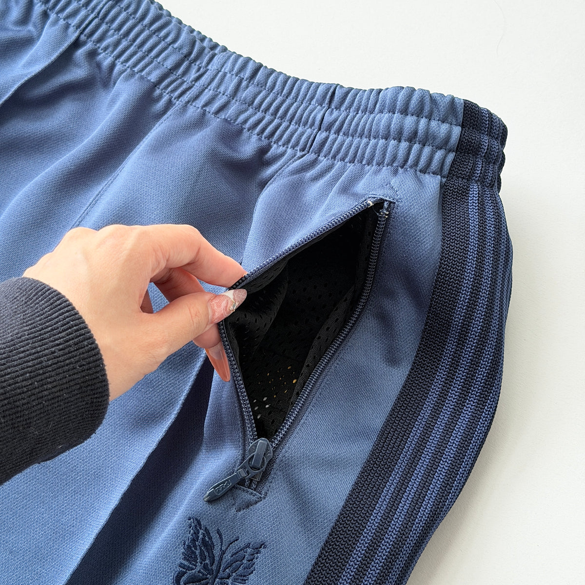 (S) Needles Poly Smooth Track Pants Blue