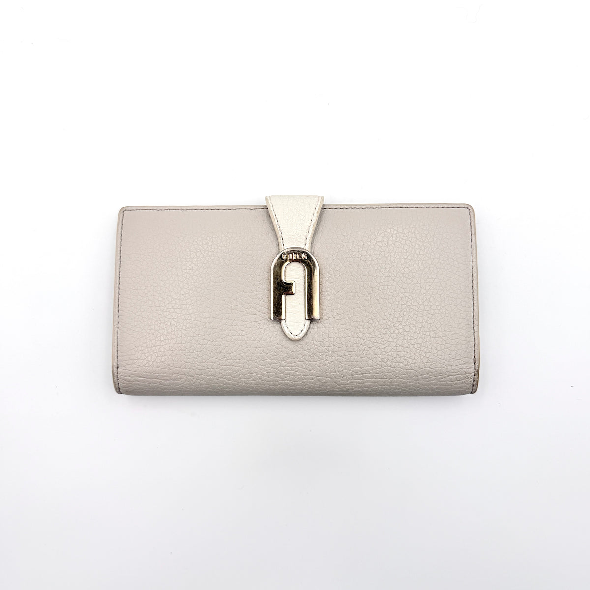 Furla Sofia Grainy Continental Long Wallet Ivory