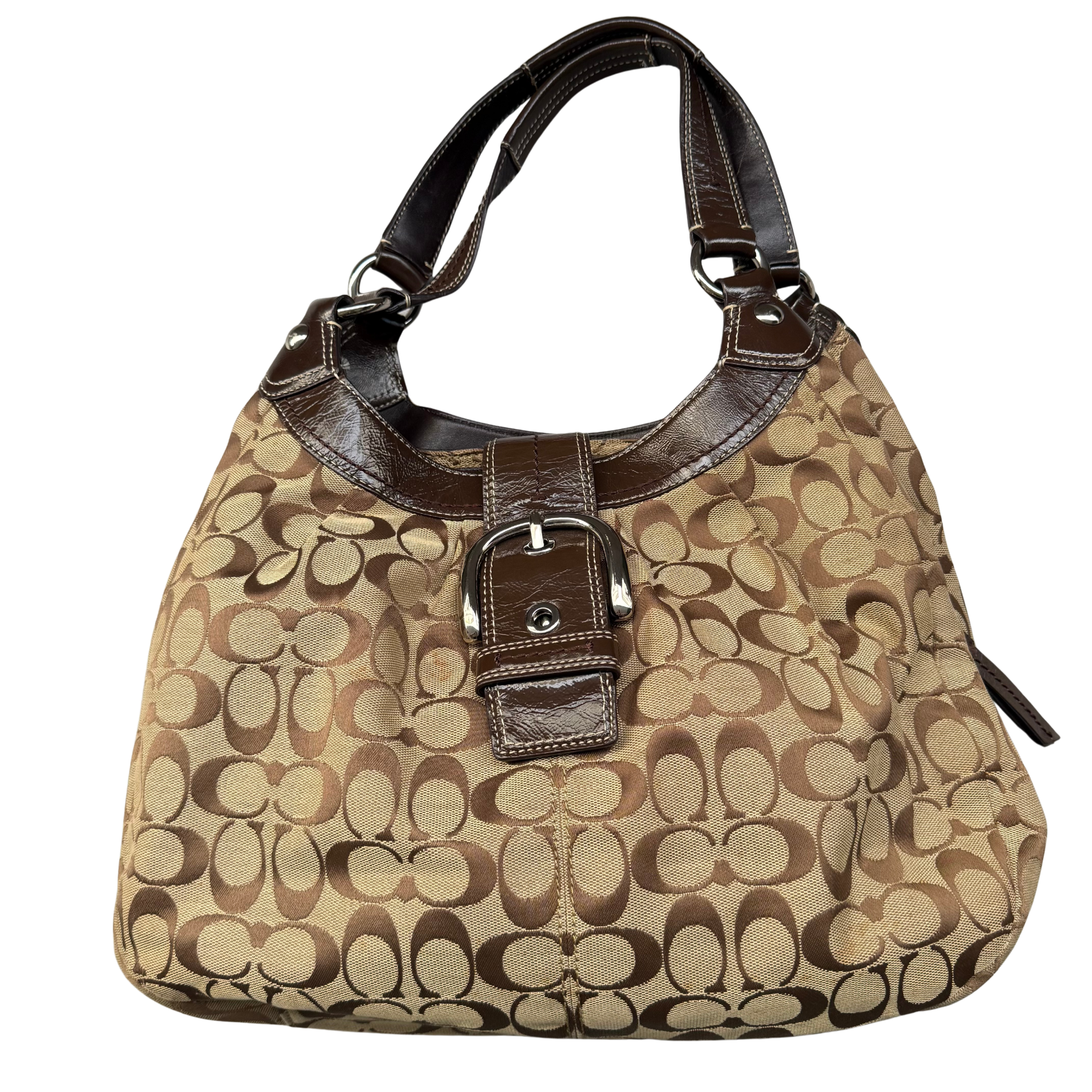 Coach Y2K Soho Hobo Buckle ShoulderBag Brown/Beige