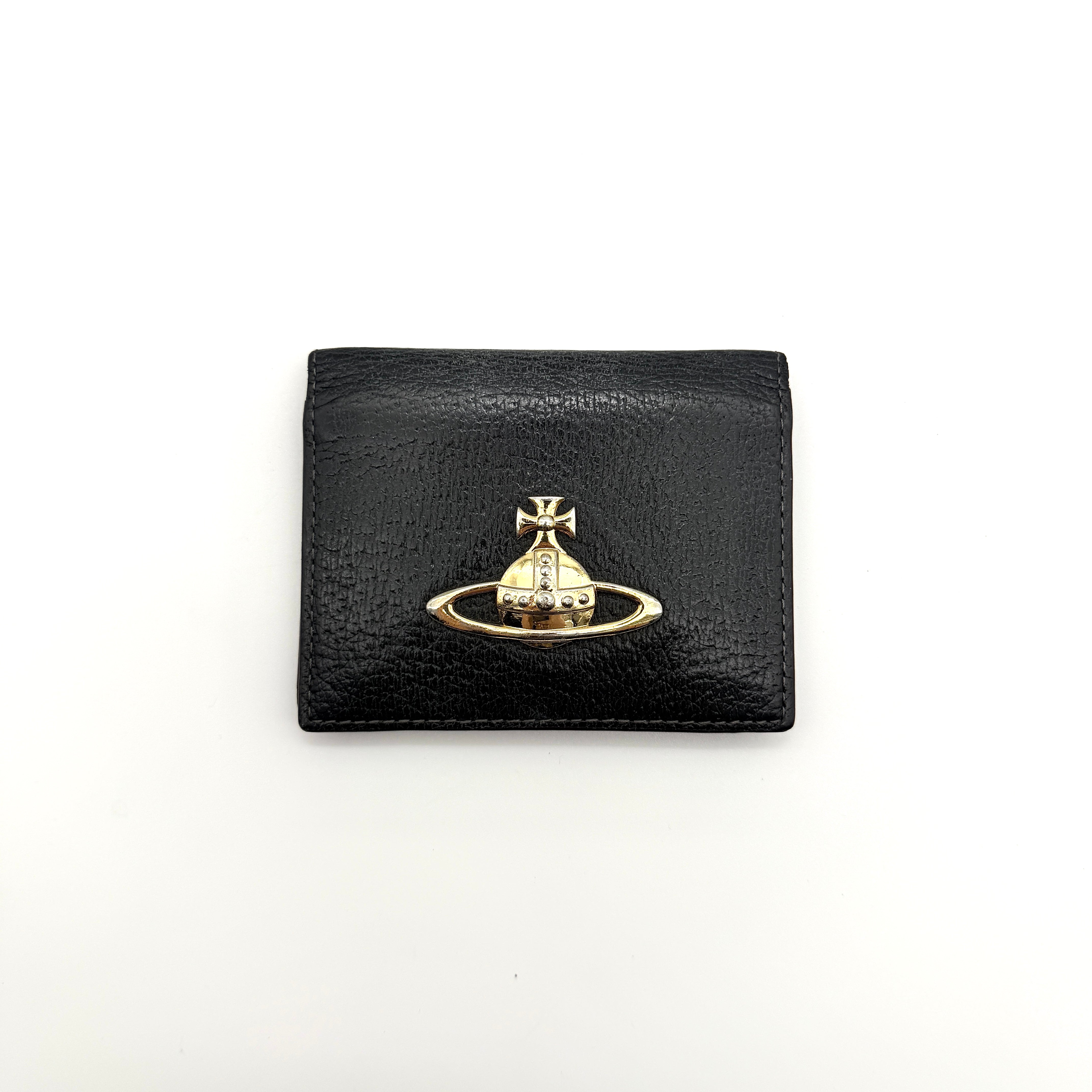 Vivienne Westwood Orb Flap Cardholder Black/Gold
