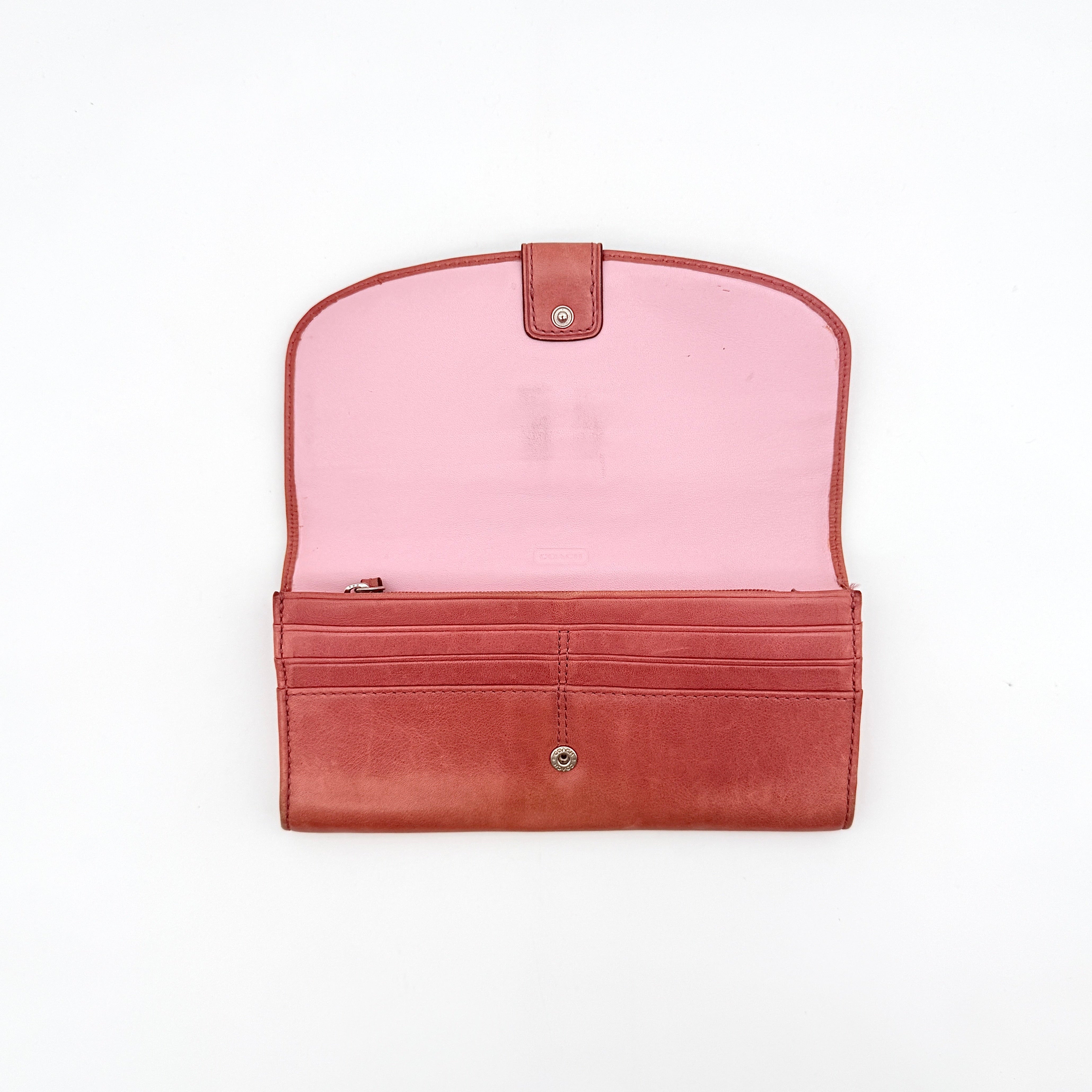 Coach Y2K Soho Buckle Wallet Coral Pink