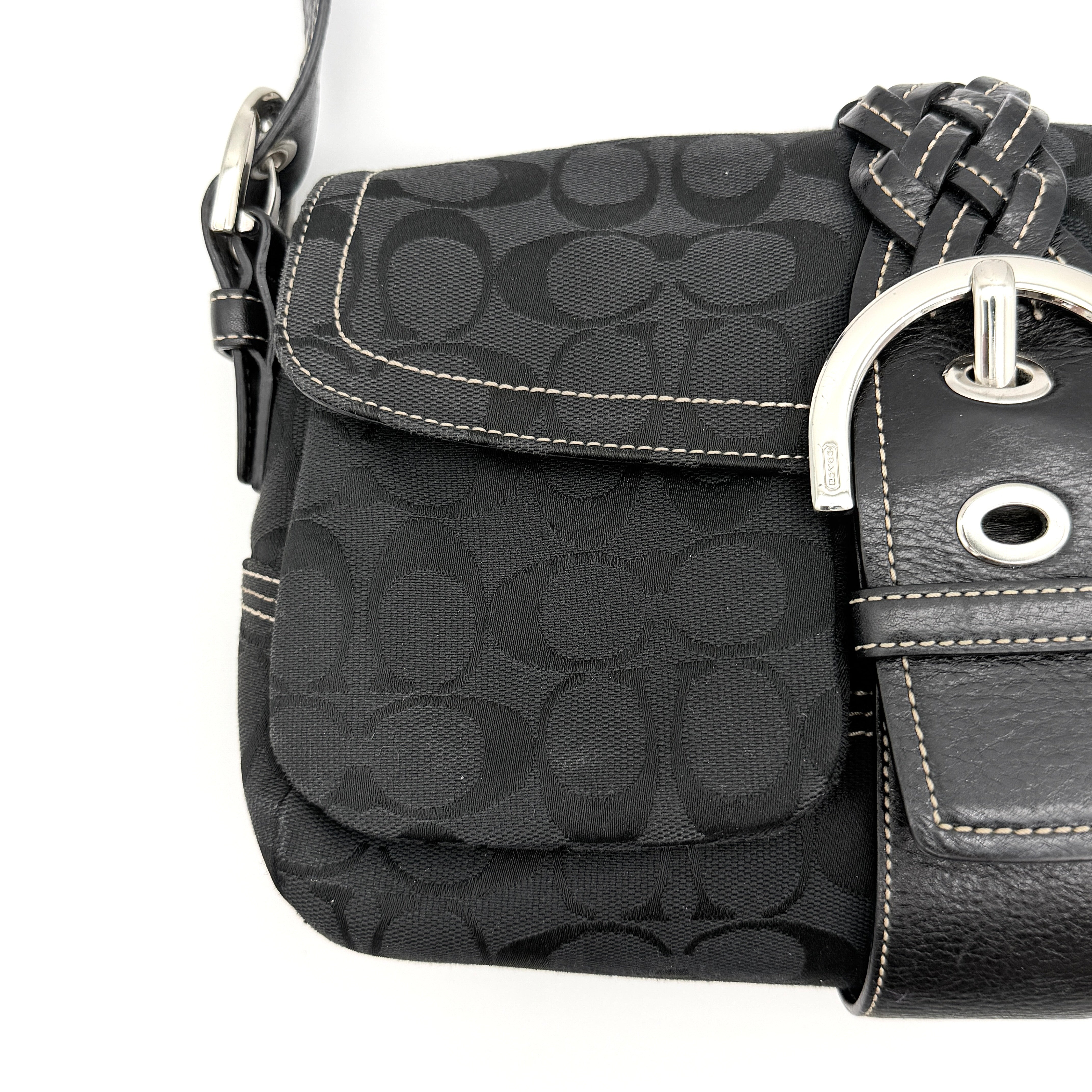 Coach Y2K Signature Soho Buckle Shoulder Bag Black