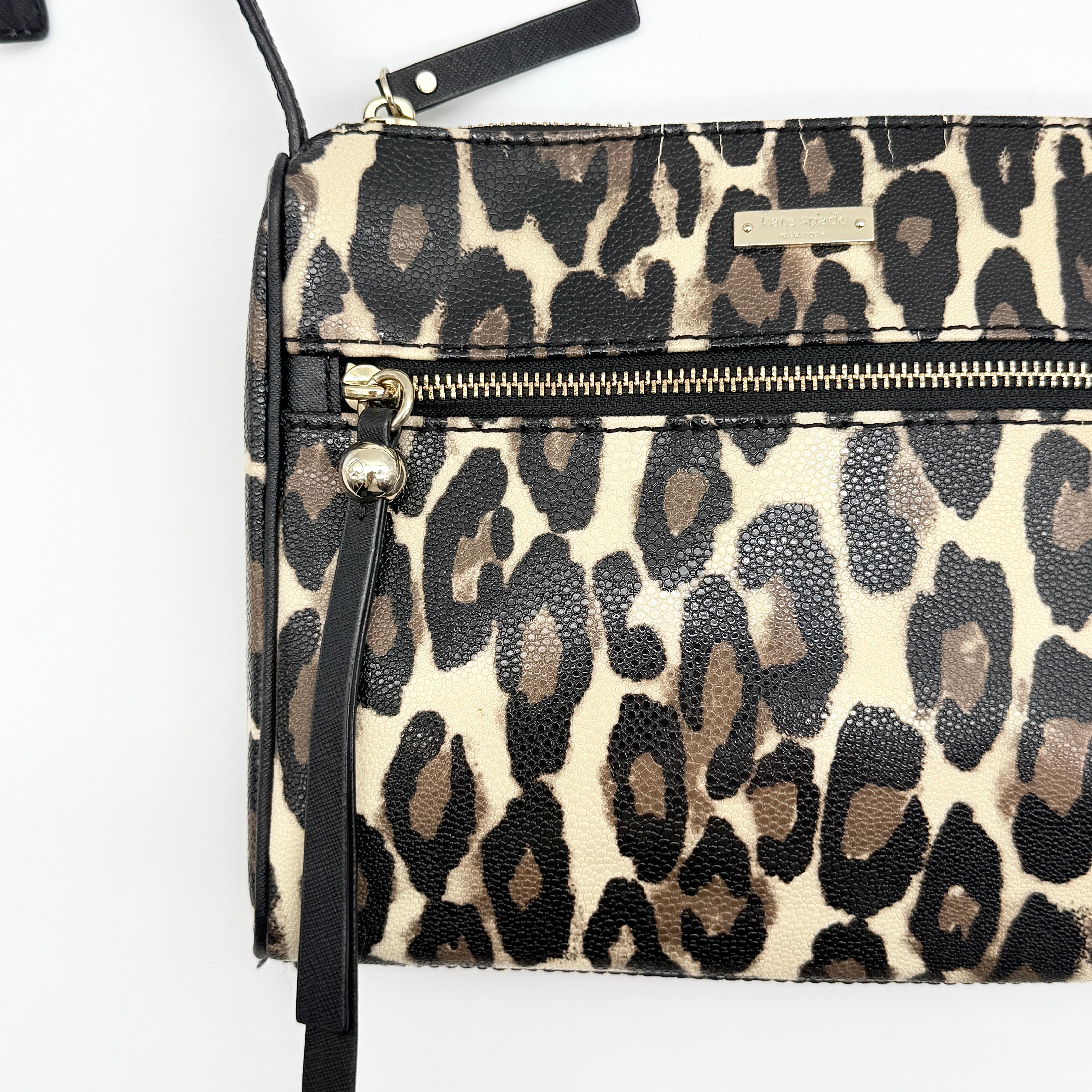 Kate Spade New York Leopard Crossbody Bag Black