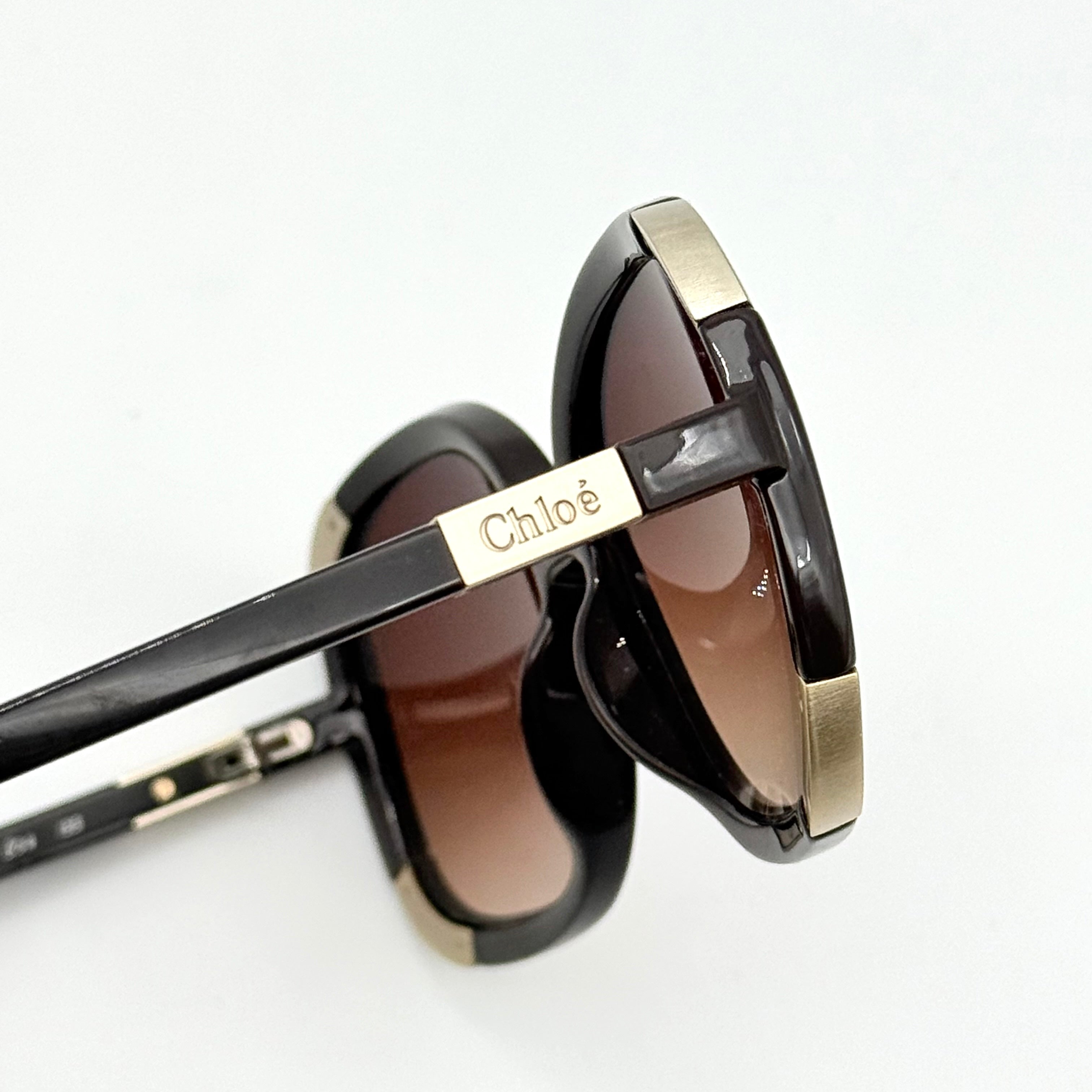 Chloe CL2119 Brown Gradient Sunglasses Gold/Black