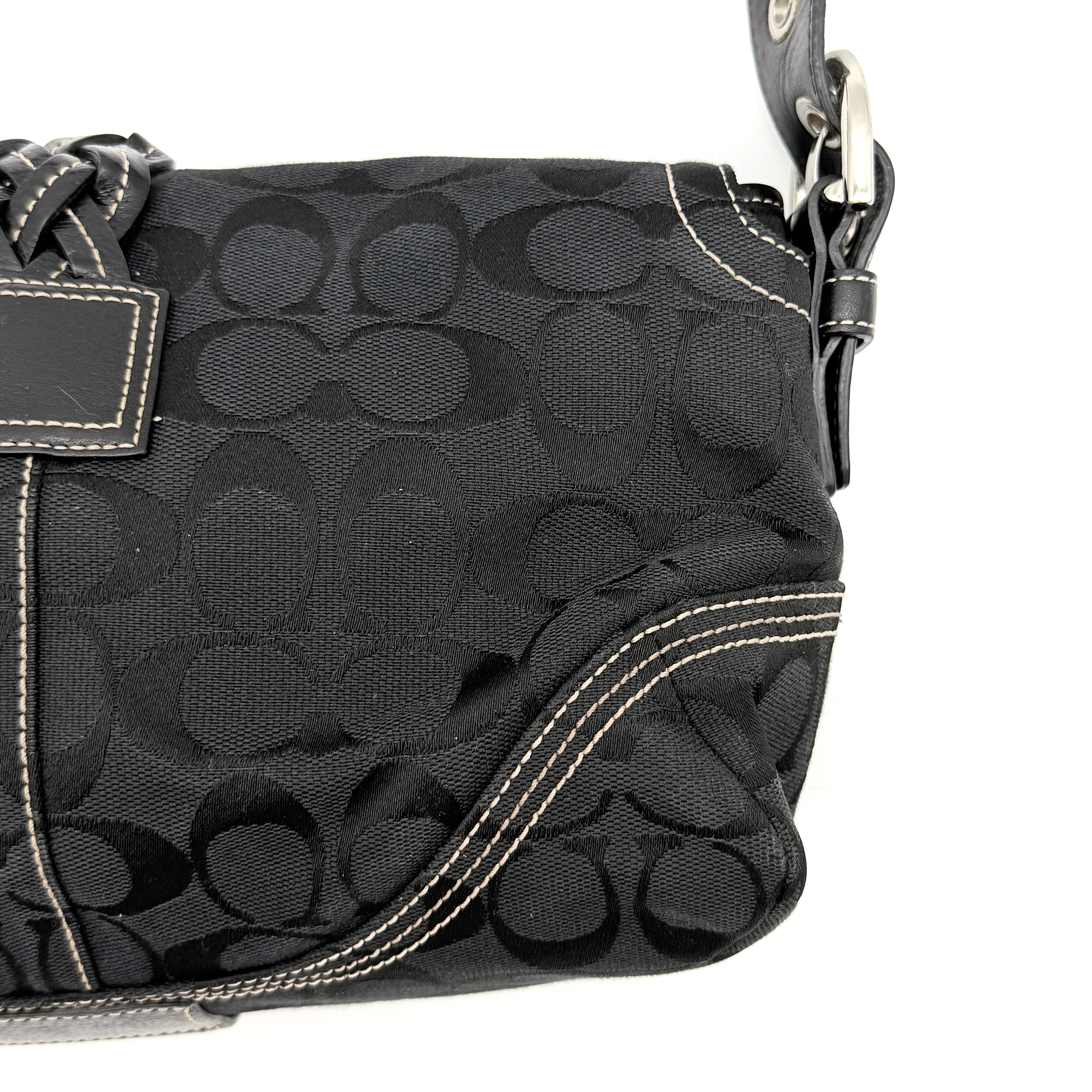 Coach Y2K Signature Soho Buckle Shoulder Bag Black