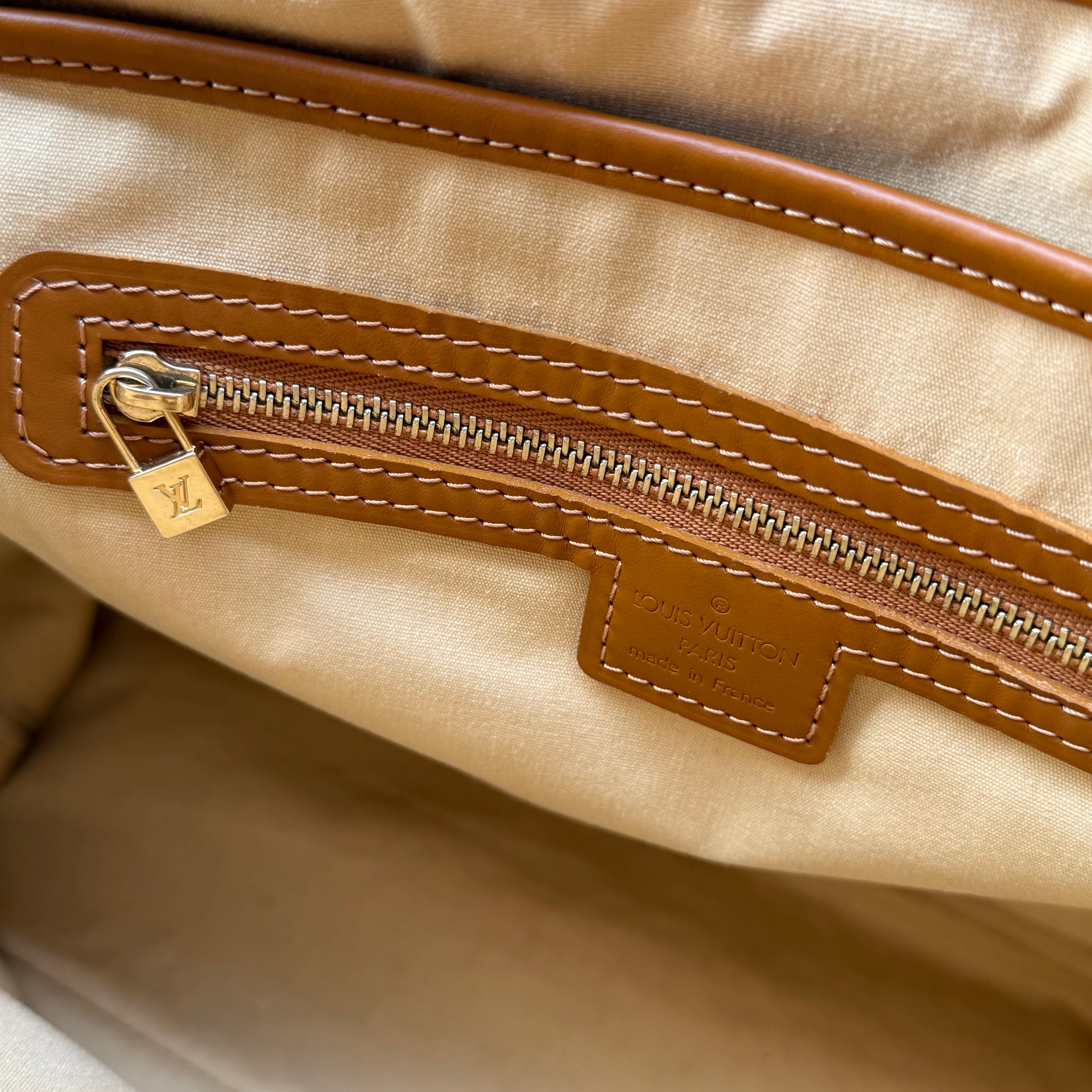 Louis Vuitton Mini Lin Monogram Lucille GM HandBag Beige/Caramel