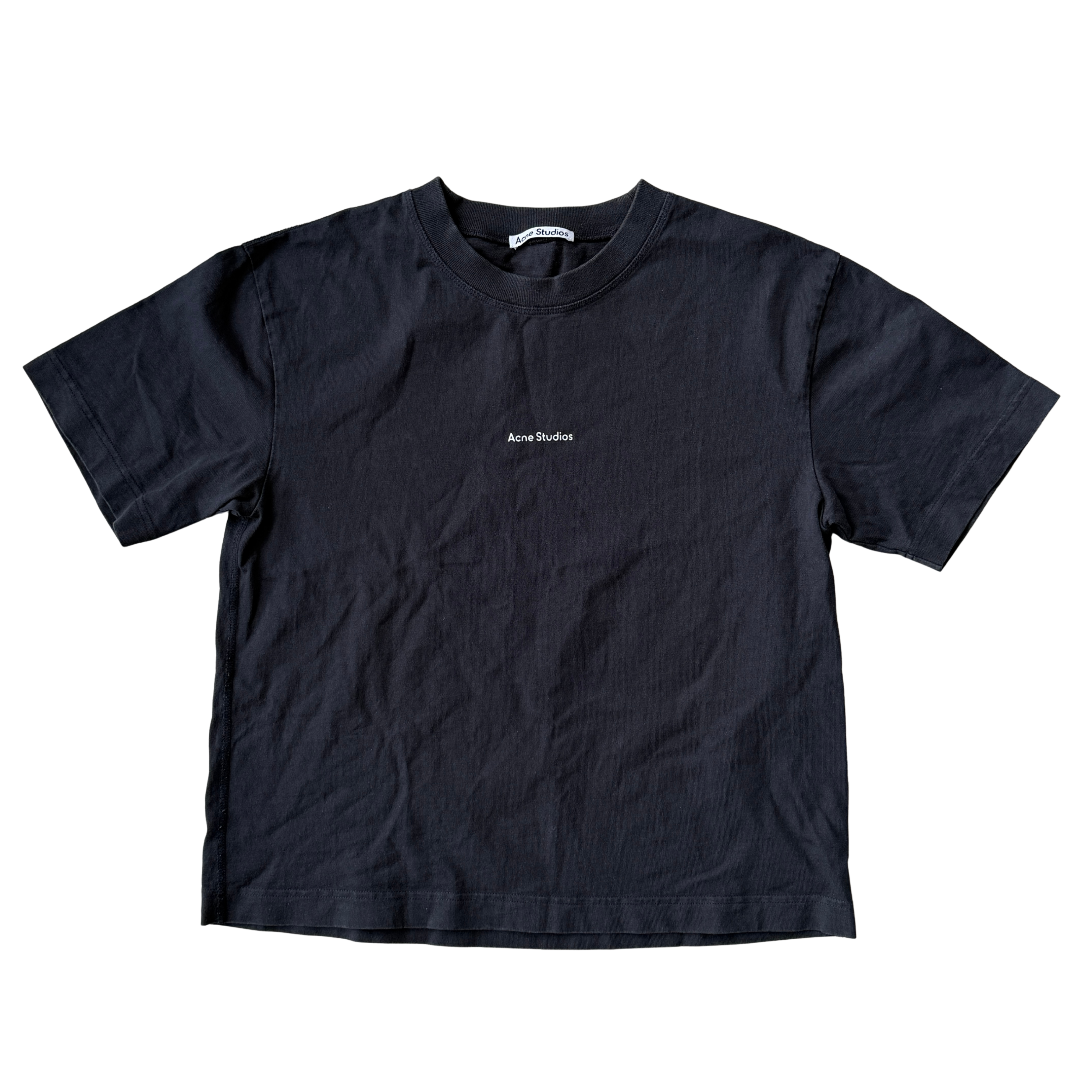 (XS) Acne Studios Stamp Logo T-shirt Black