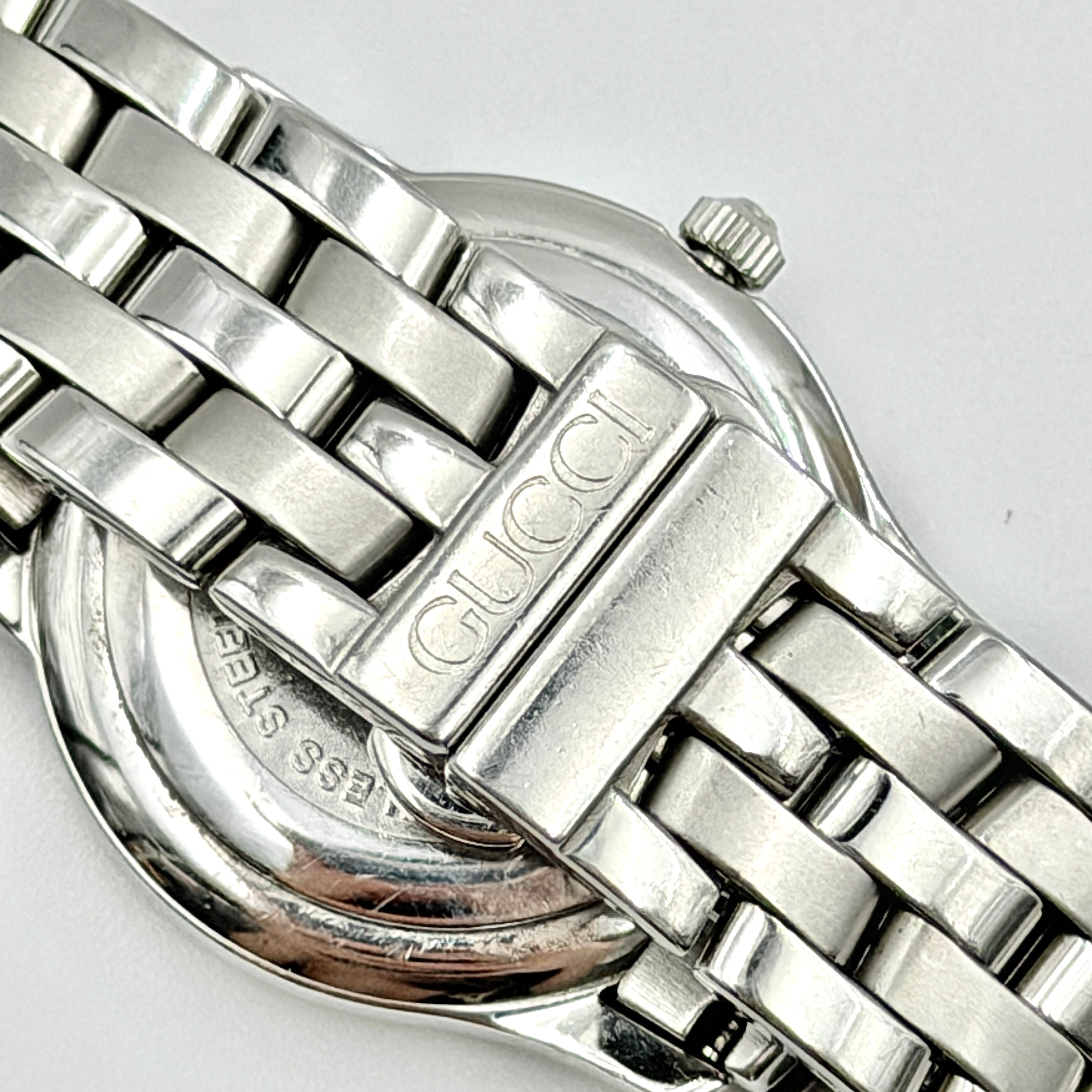 Gucci 5500L Black Dial Stainless Steel Watch